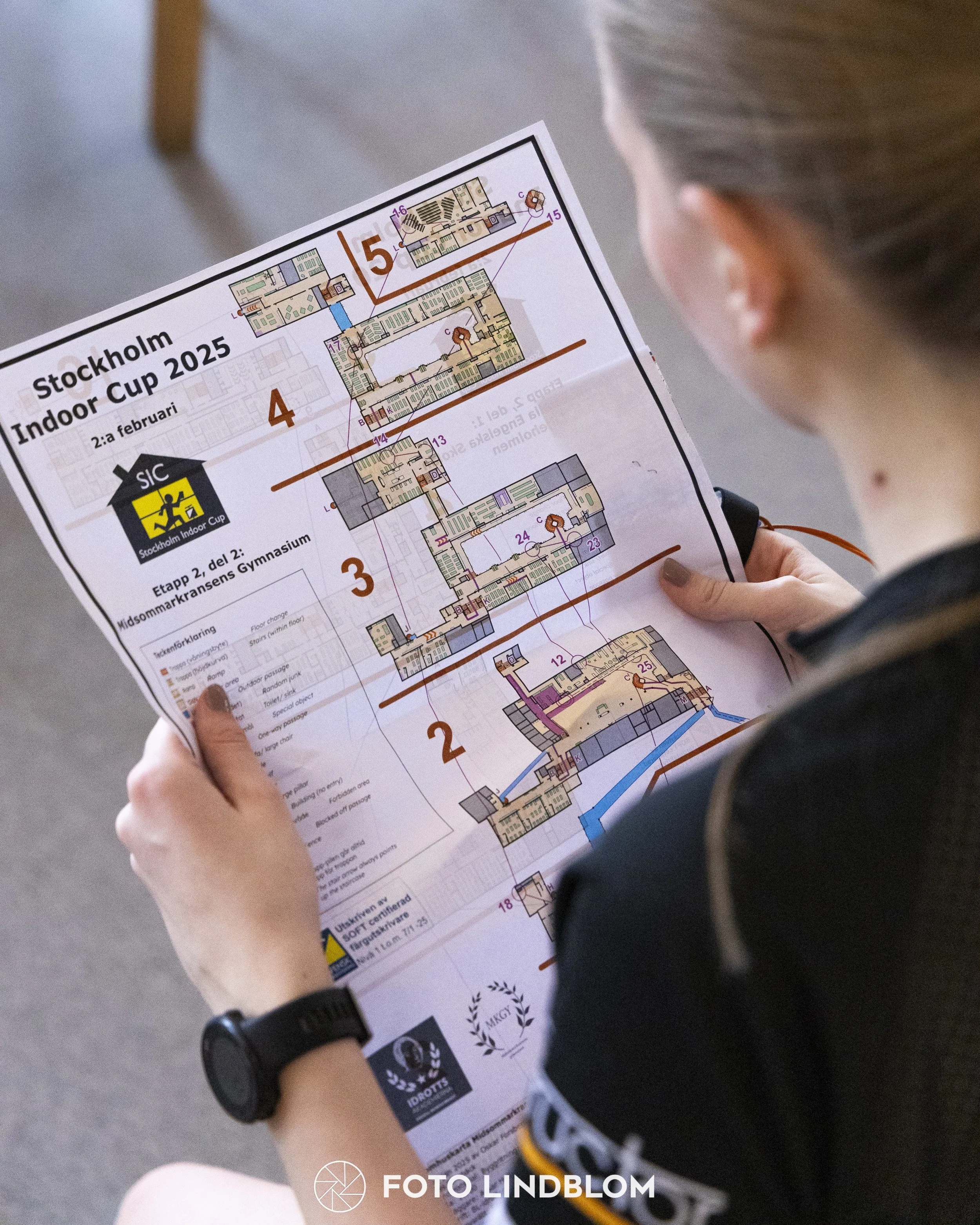 A picture from the orienteering indoor competition "Stockholm Indoor Cup"