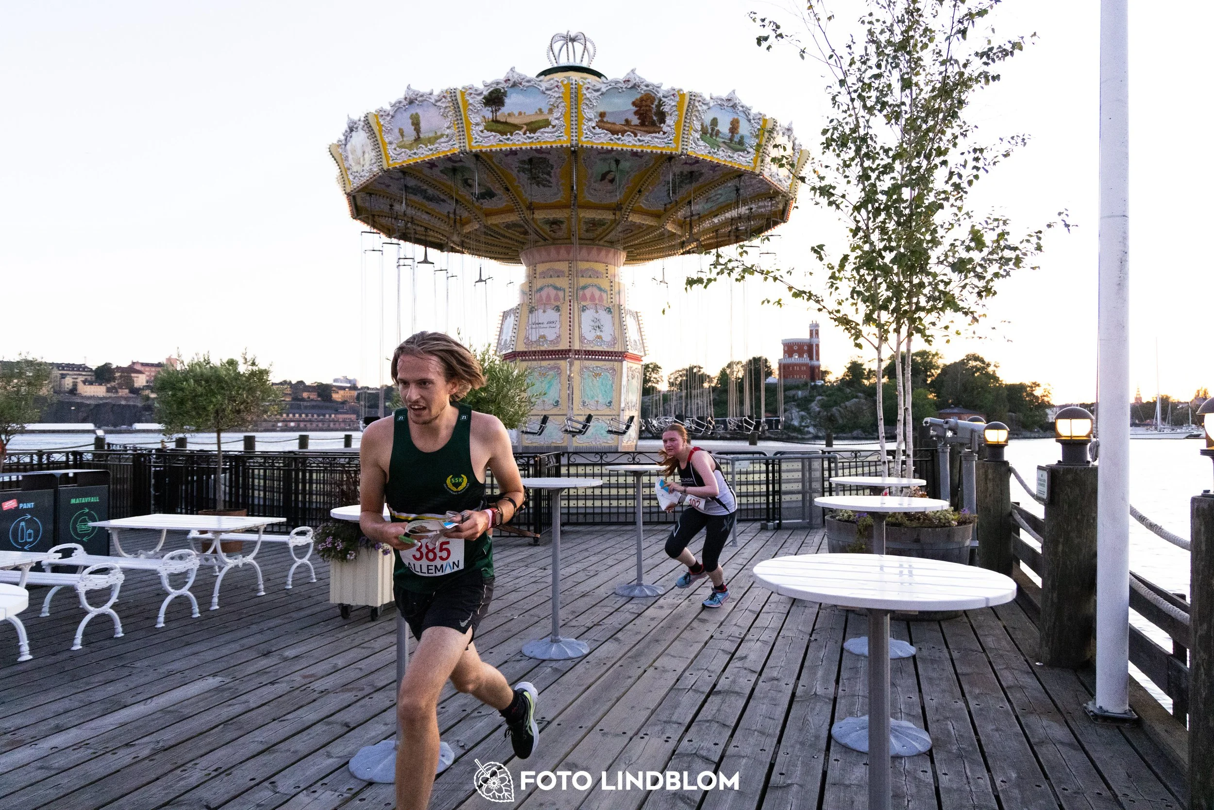 A picture from the orienteering event called Gröna Lund Sprinten taken by Foto Lindblom