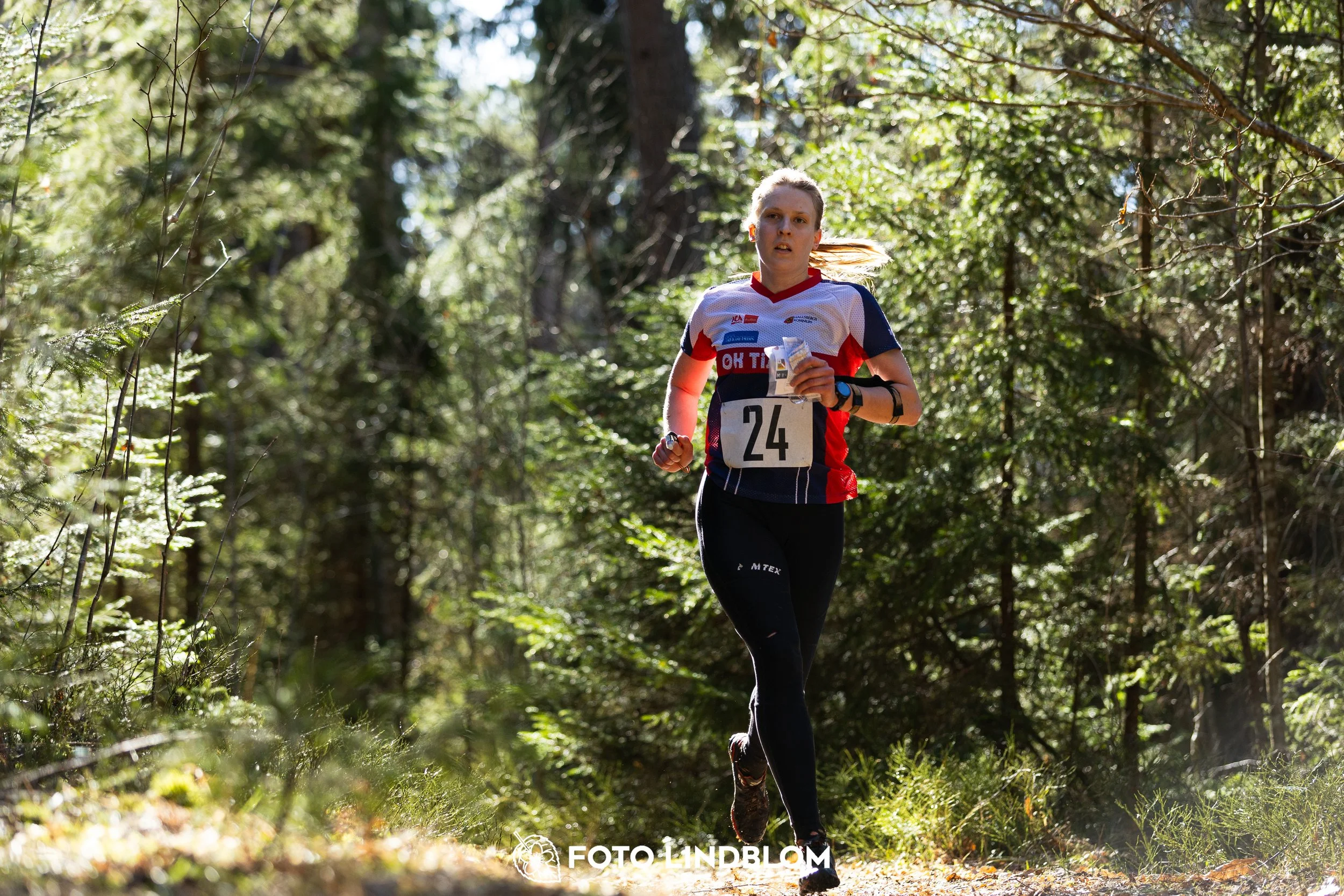 Orienteering in forest terrain at Nyköpingsorienteringen 2026, photographed by Foto Lindblom.
