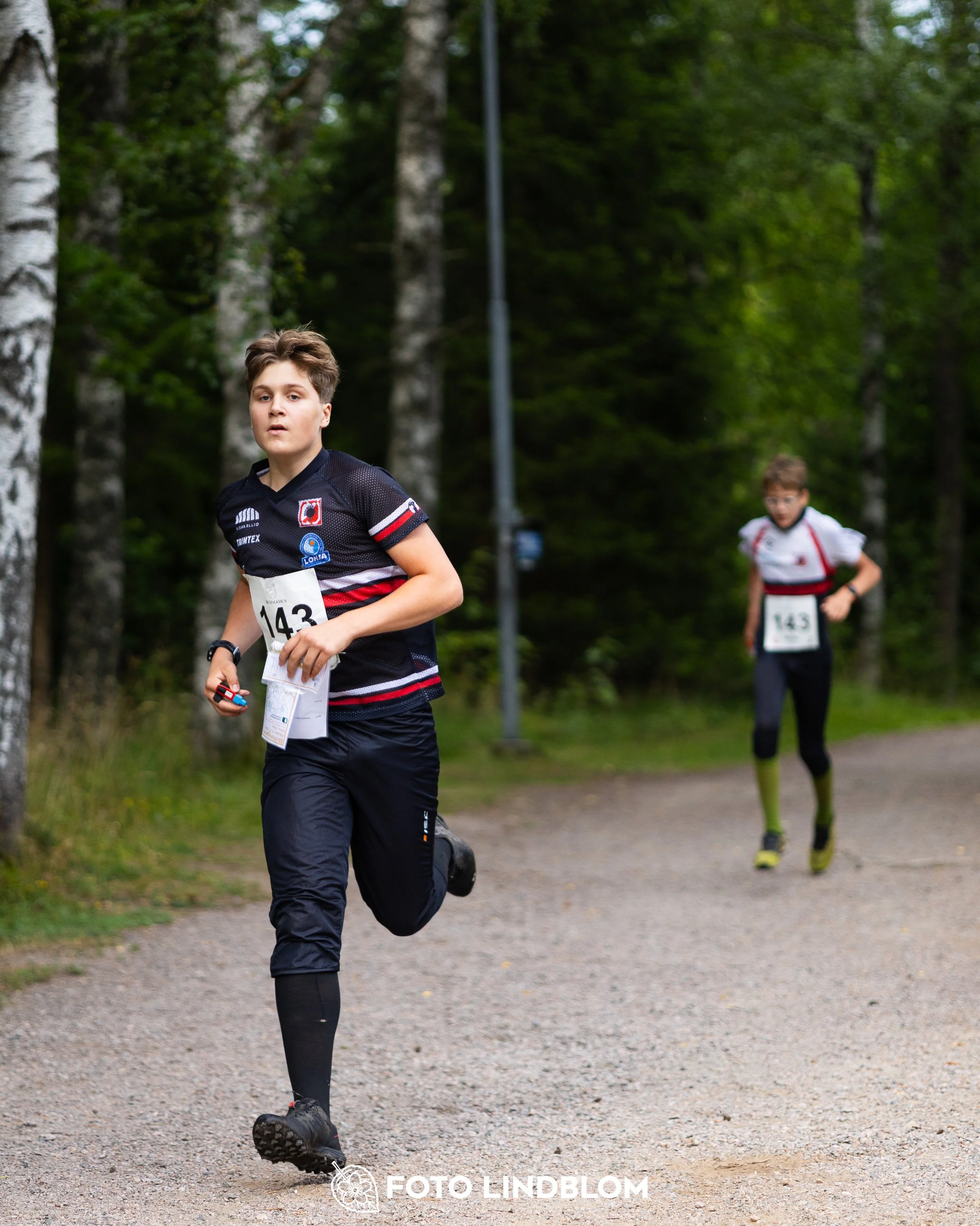A picture from the youth 10 mila orienteering competition taken by Foto Lindblom
