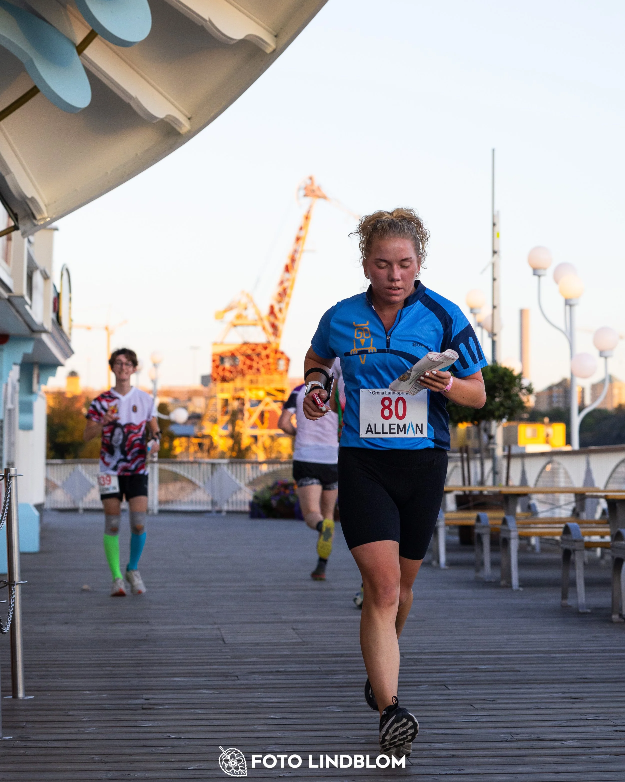 A picture from the orienteering event called Gröna Lund Sprinten taken by Foto Lindblom