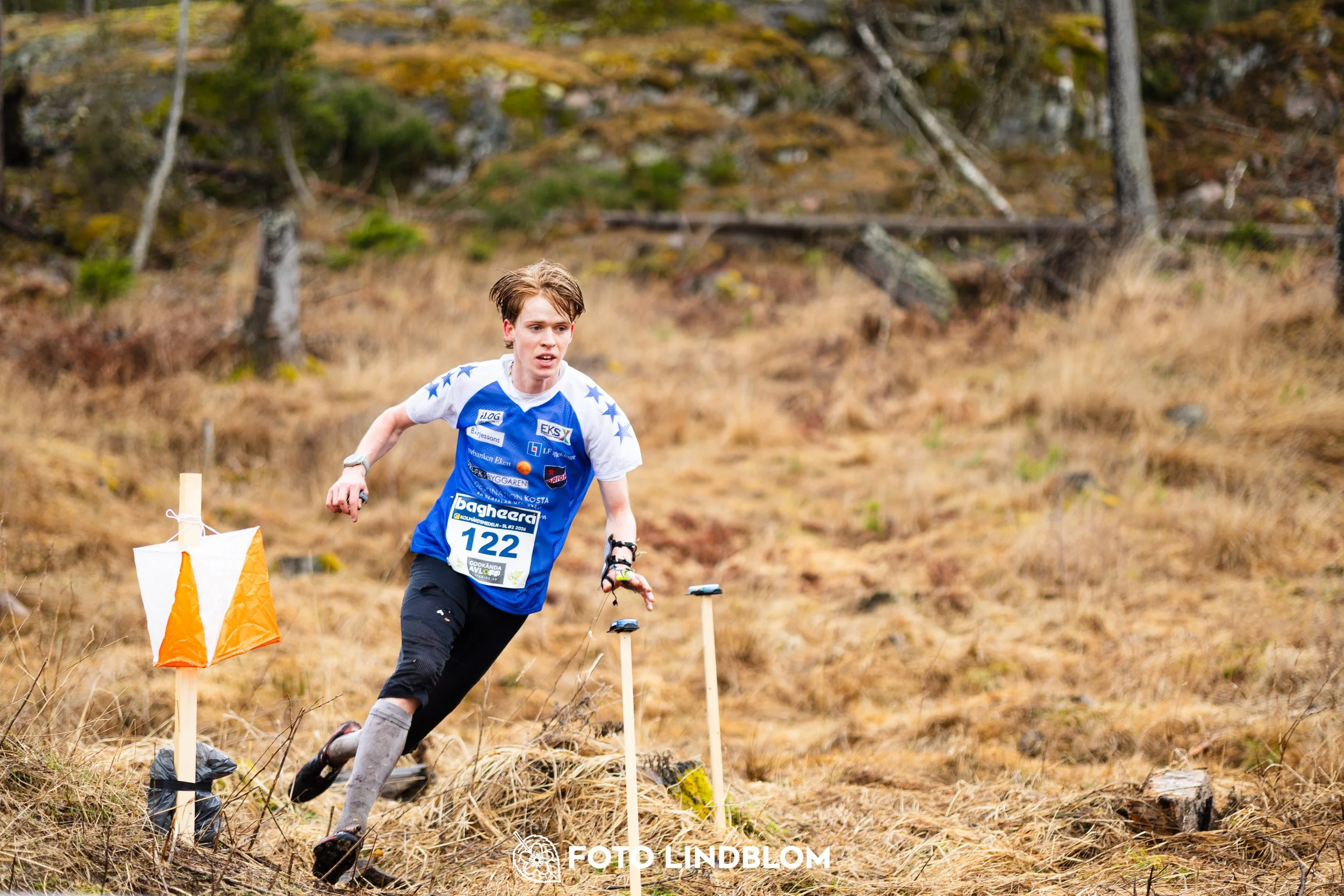 A photo from an orienteering race in Kolmården during the Swedish League spring season 2026, captured by Foto Lindblom.