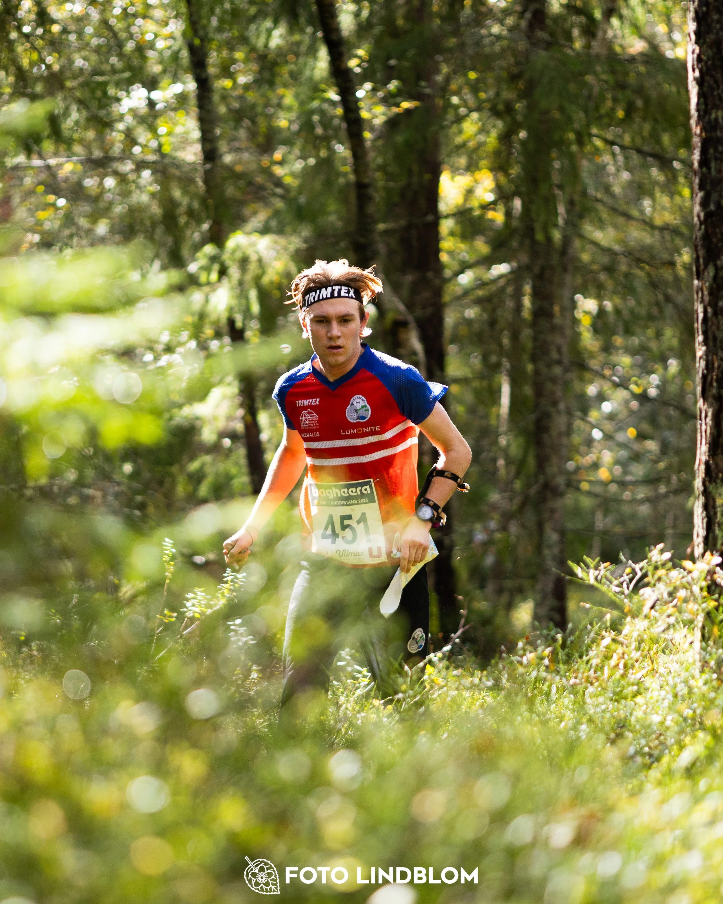 A picture from the Swedish national championship in long distance orienteering and Swedish league race taken by Foto Lindblom