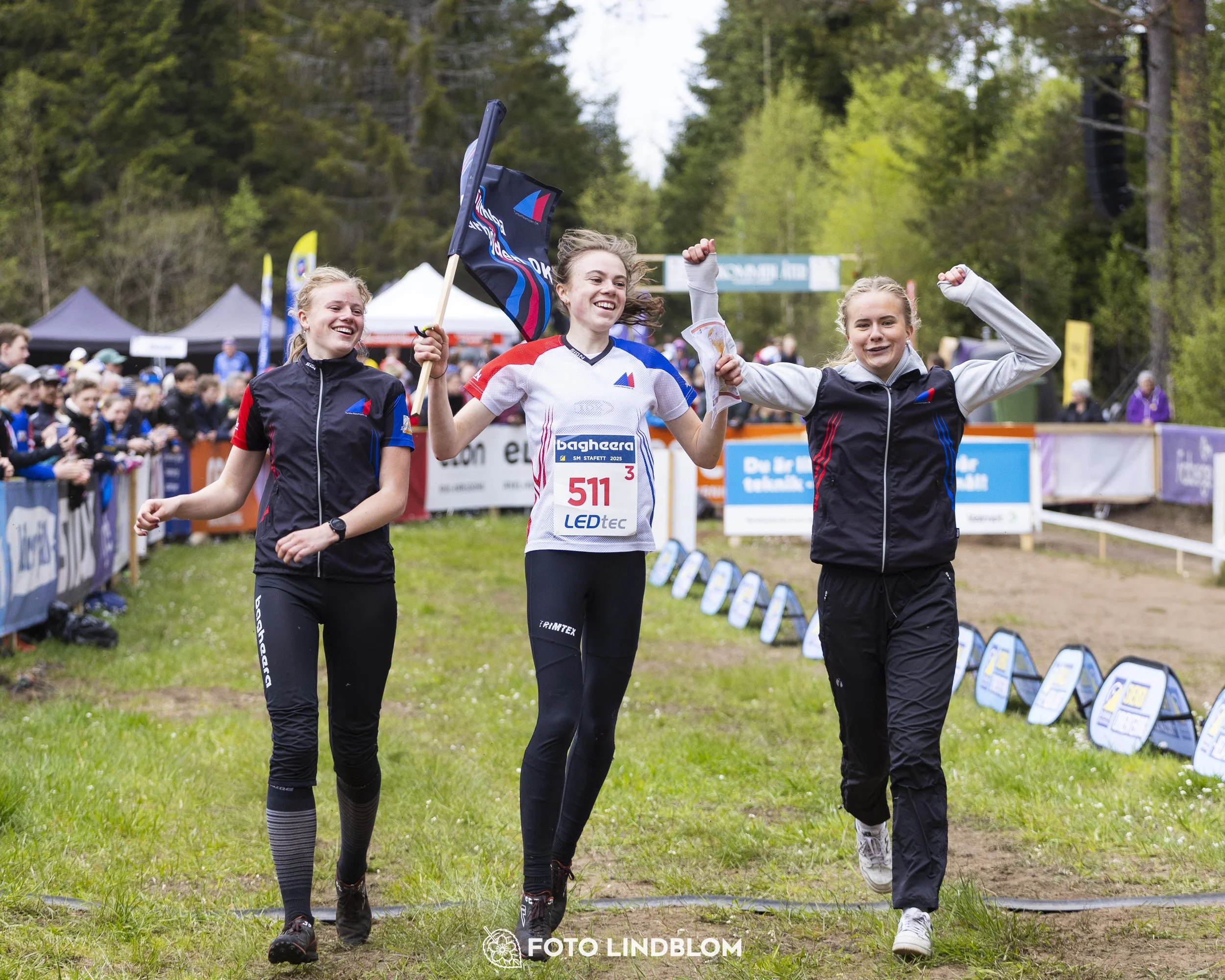 A picture from the Swedish national championship in relay orienteering