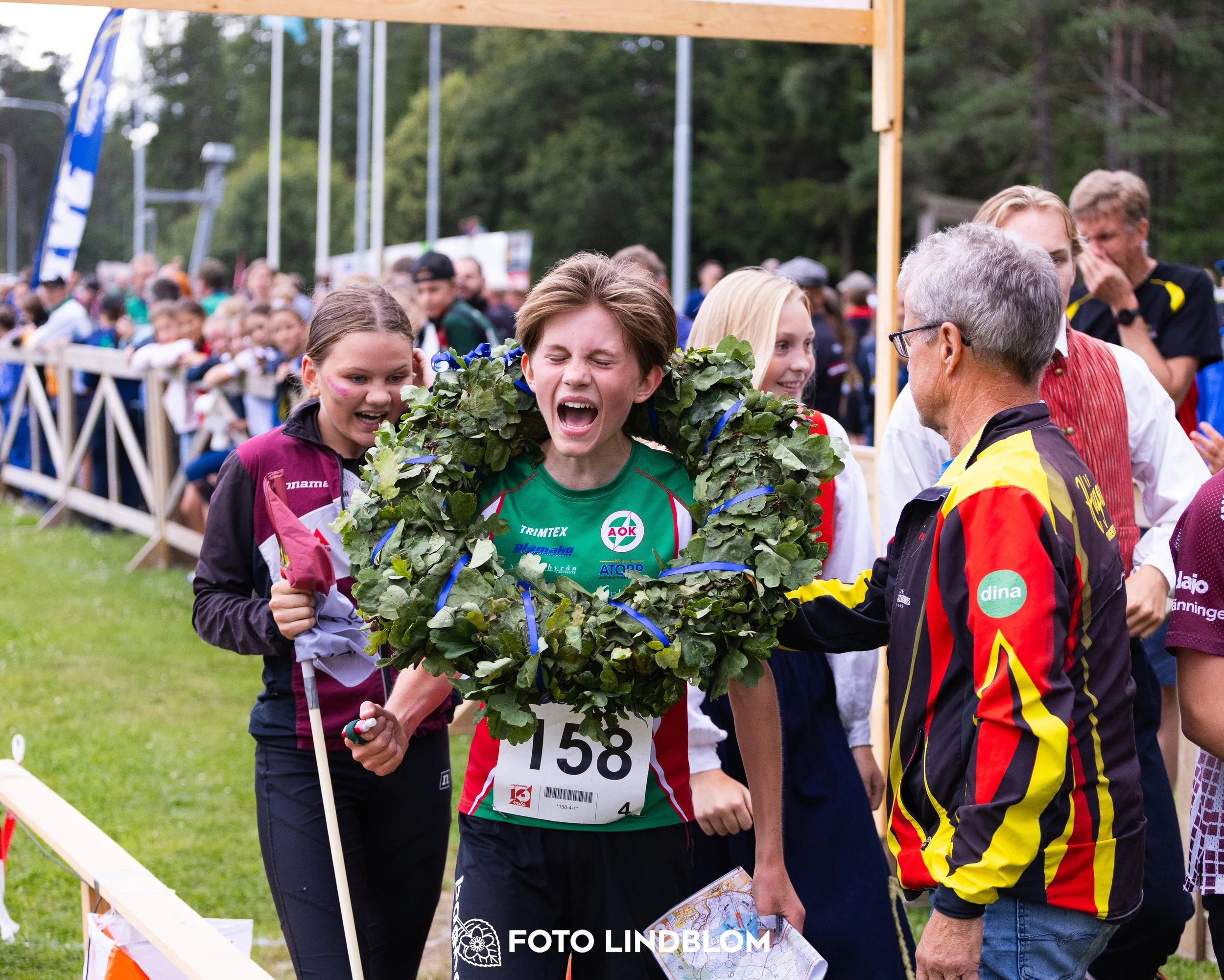 A picture from the youth 10 mila orienteering competition taken by Foto Lindblom