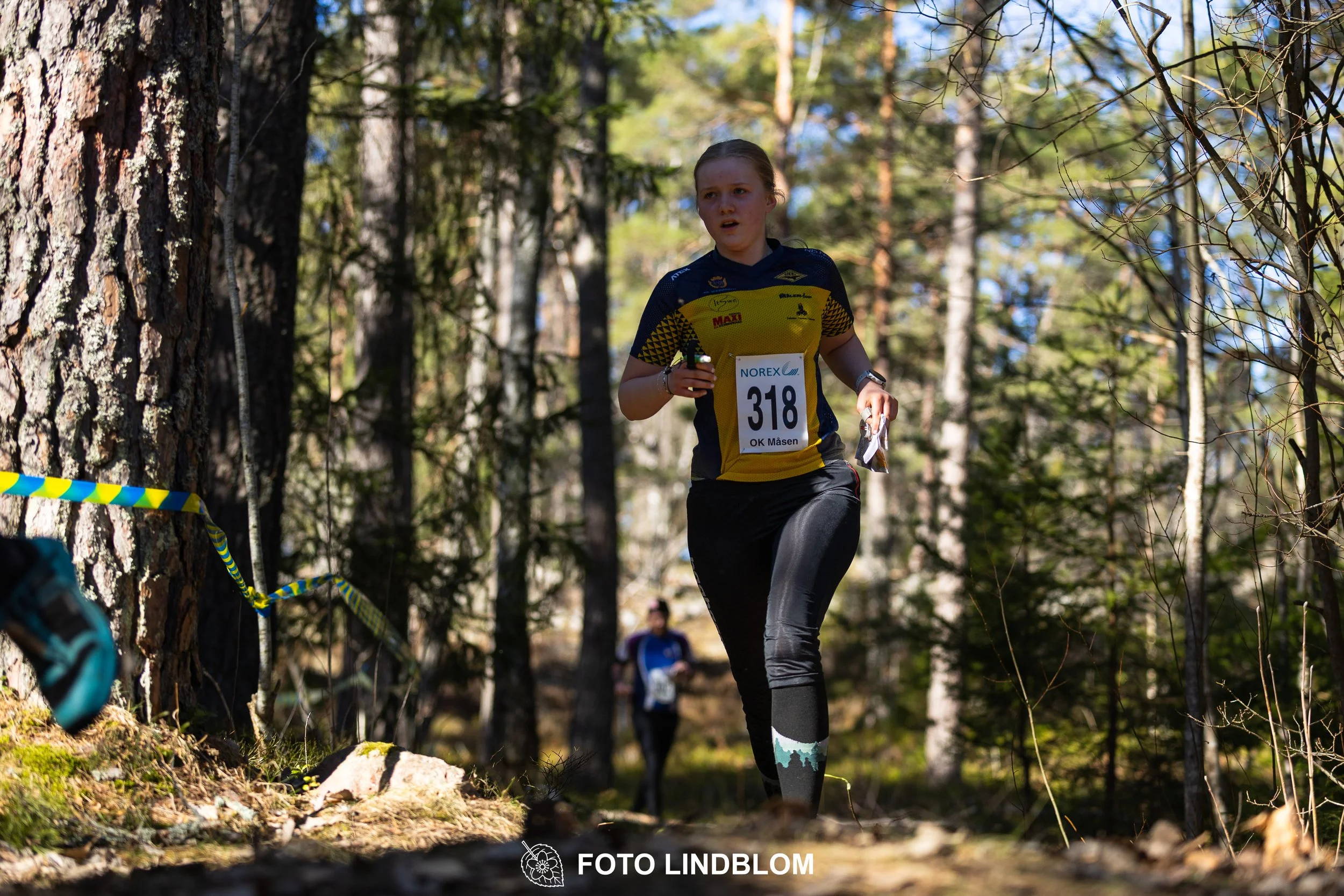 A photo from the 2026 Måsenstafetten orienteering relay in Sweden, captured by Foto Lindblom.