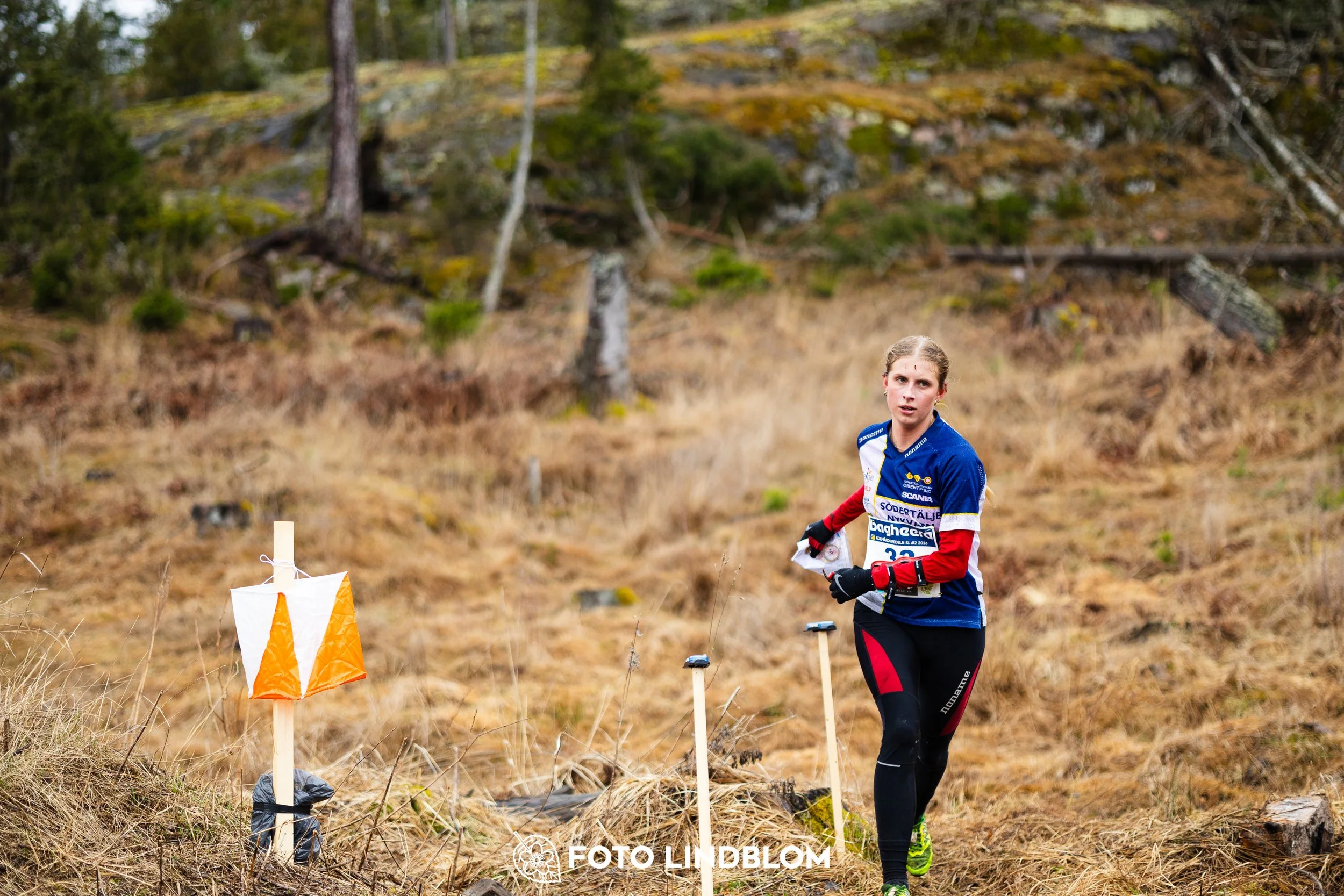 A photo from the Swedish League orienteering competition in Kolmården spring 2026, captured by Foto Lindblom.