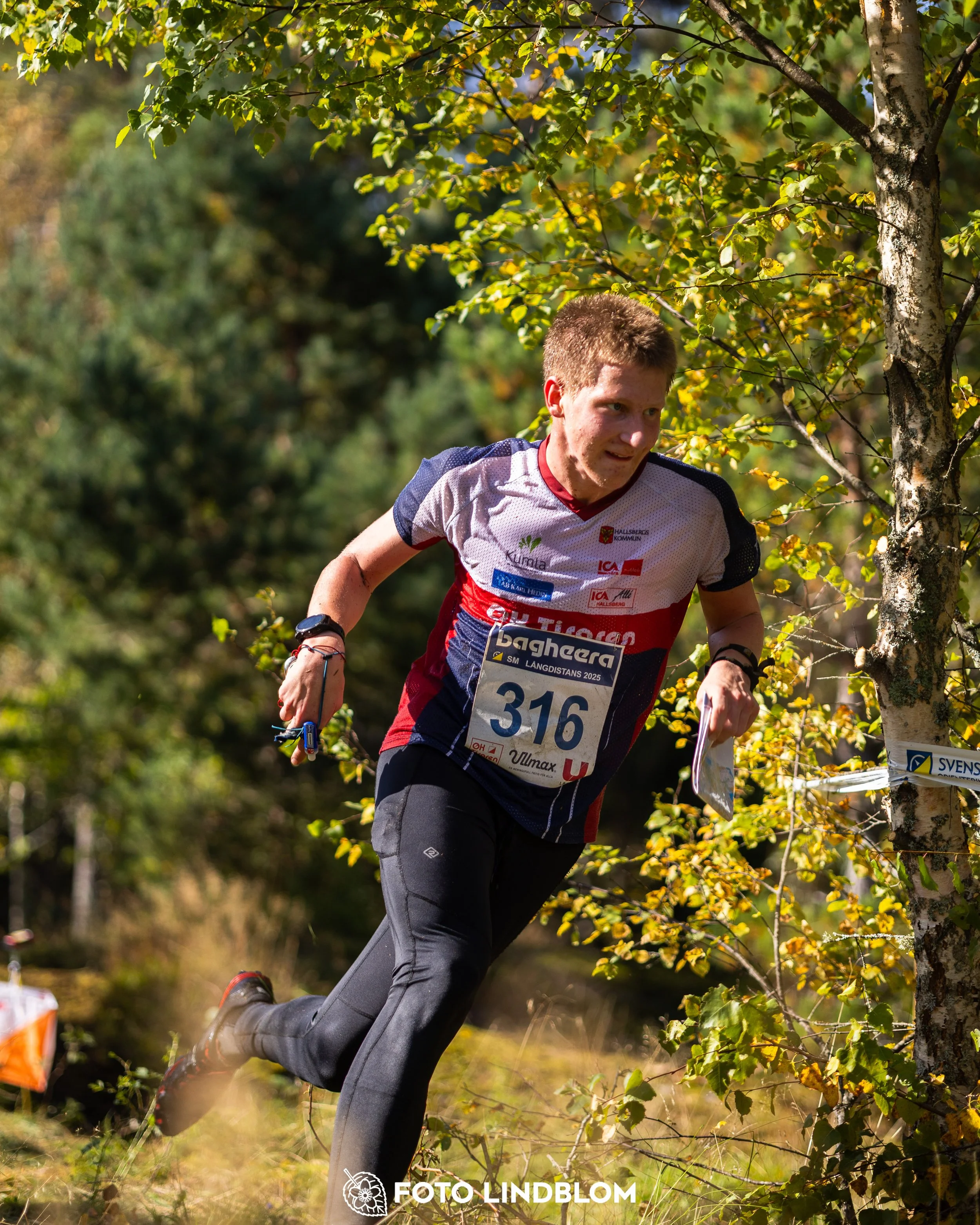 A picture from the Swedish national championship in long distance orienteering and Swedish league race taken by Foto Lindblom