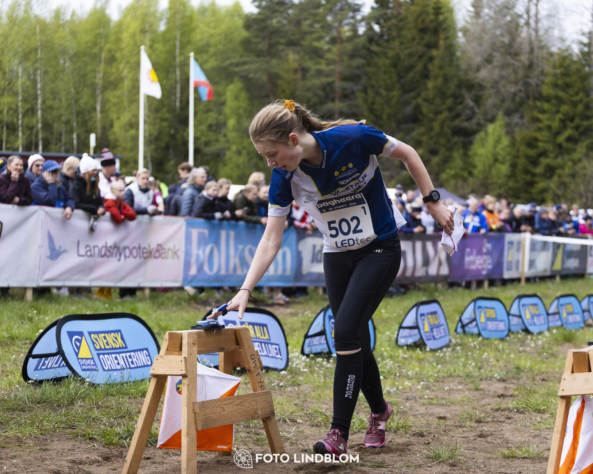 A picture from the Swedish national championship in relay orienteering