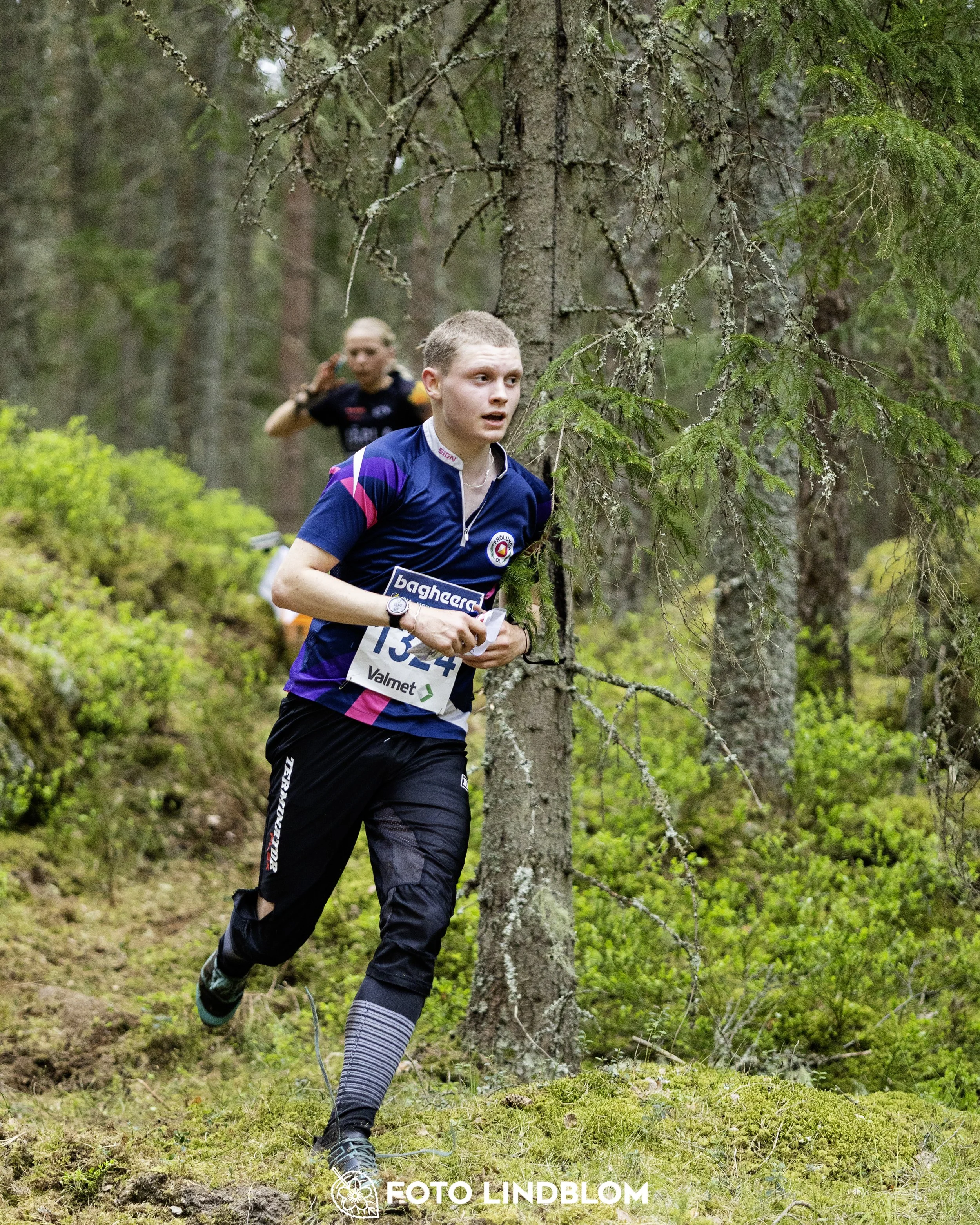 A picture from the Swedish national championship in middle distance orienteering and Swedish league race