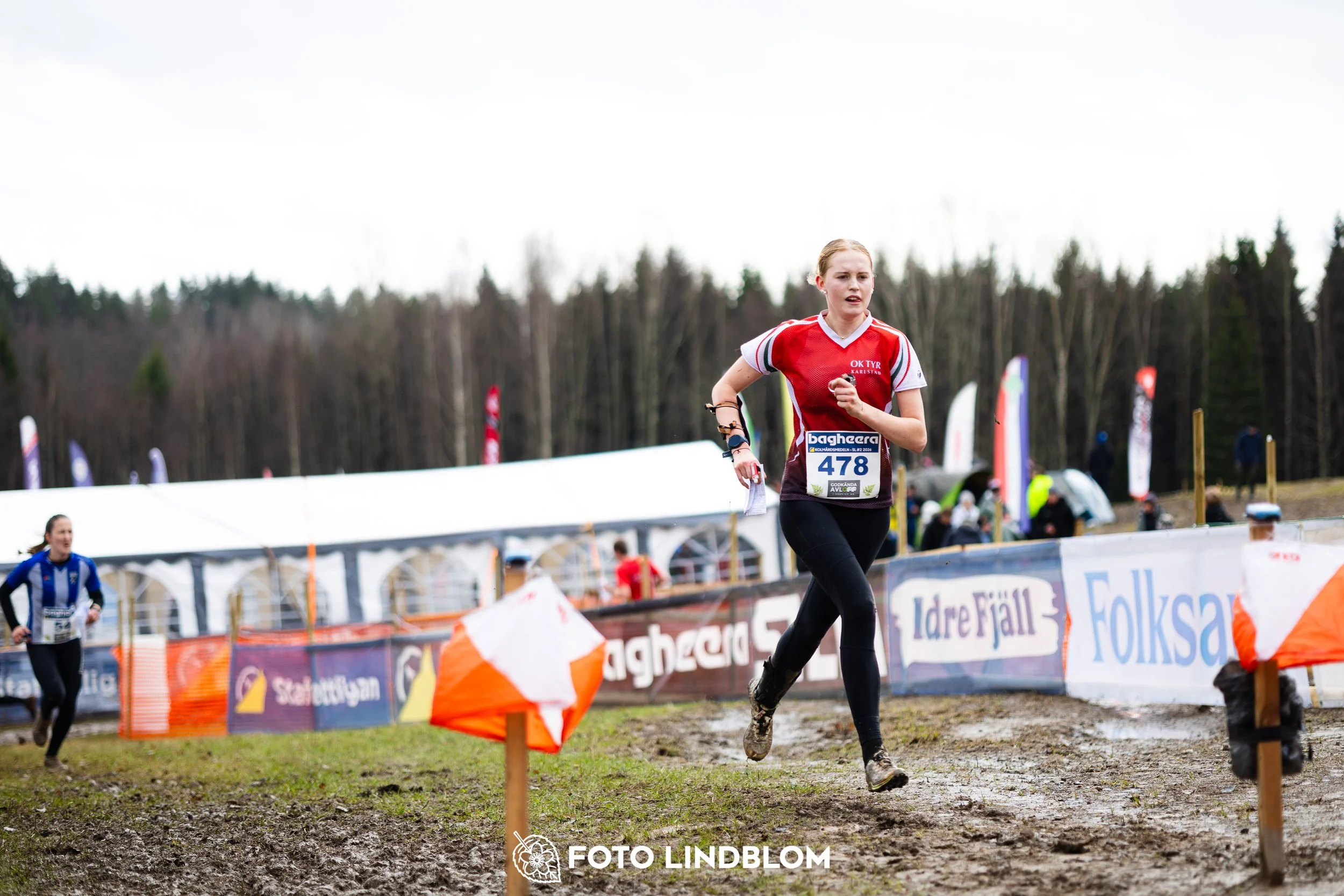 A photo from an orienteering race in Kolmården during the Swedish League spring season 2026, captured by Foto Lindblom.