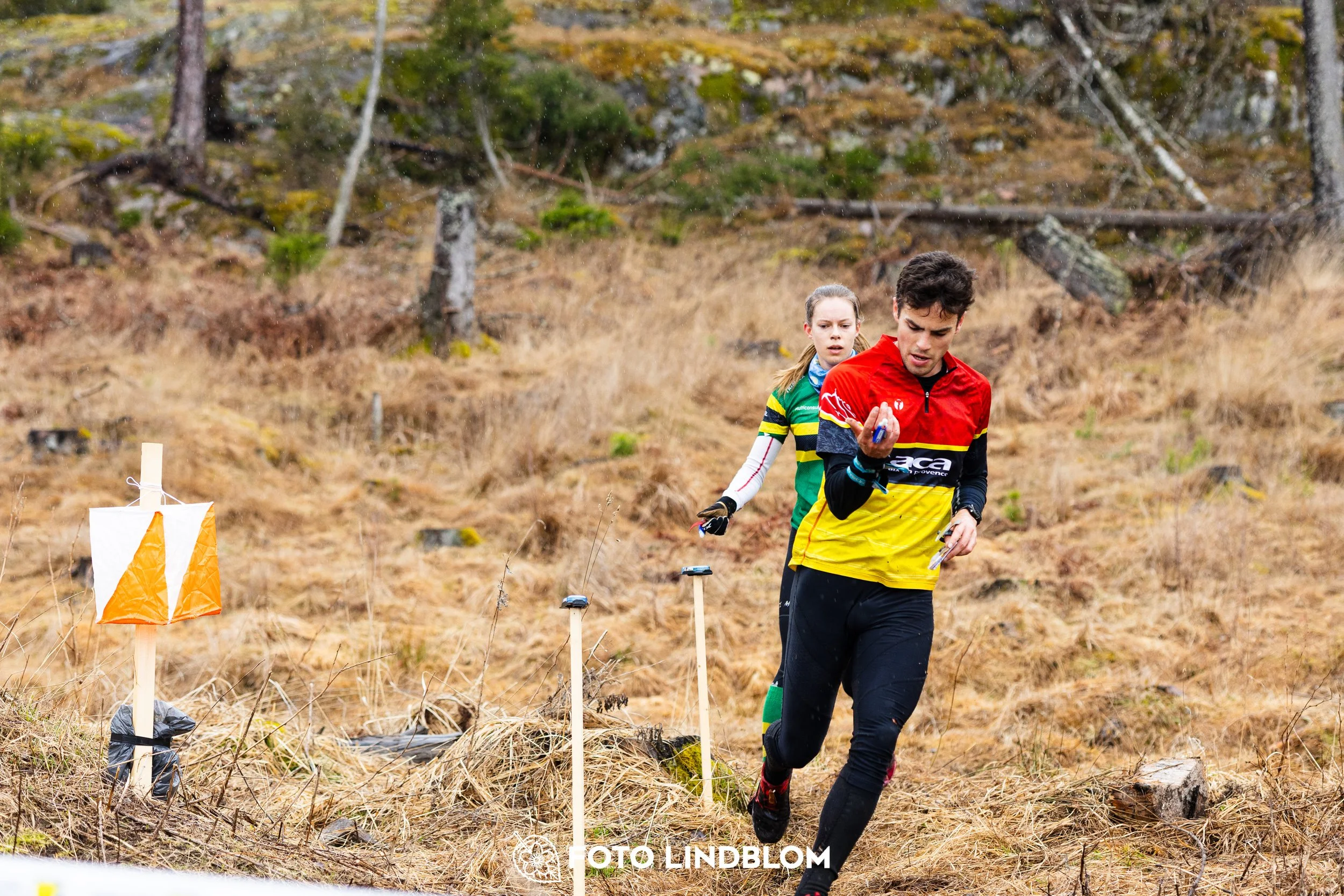 A photo from an orienteering race in Kolmården during the Swedish League spring season 2026, captured by Foto Lindblom.