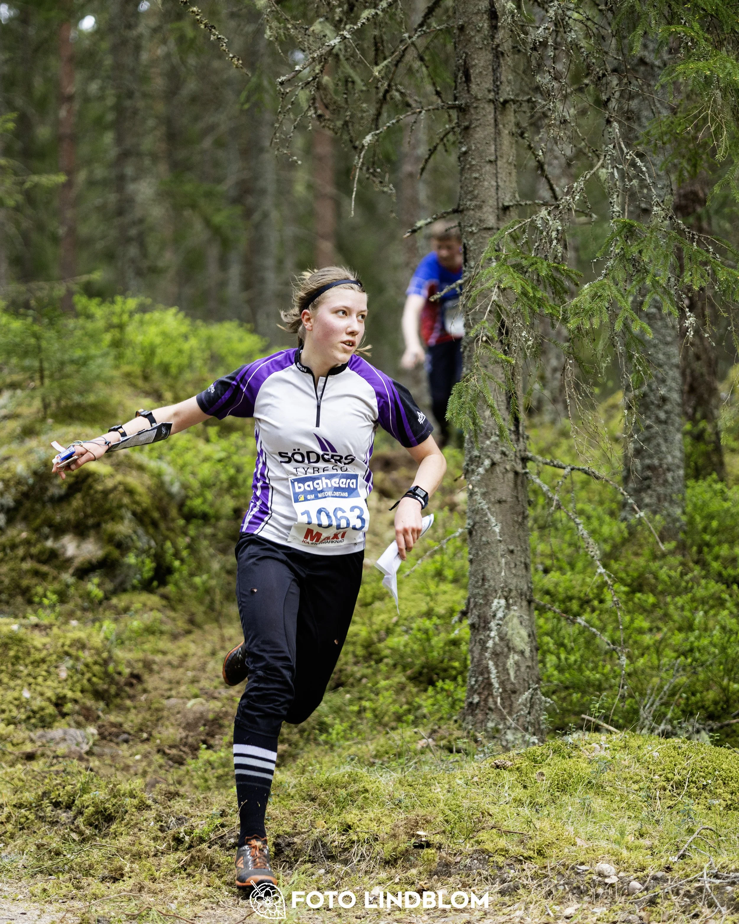 A picture from the Swedish national championship in middle distance orienteering and Swedish league race
