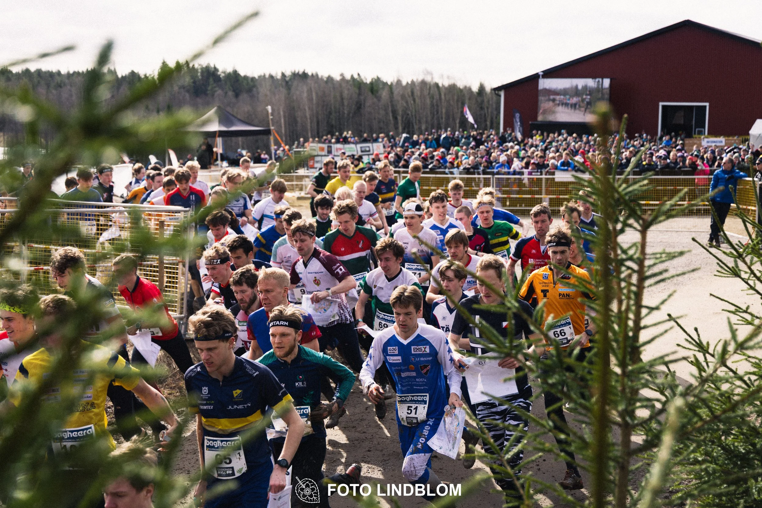 A photo from Kolmårdskavlen during the Swedish relay league 2026, captured by Foto Lindblom.