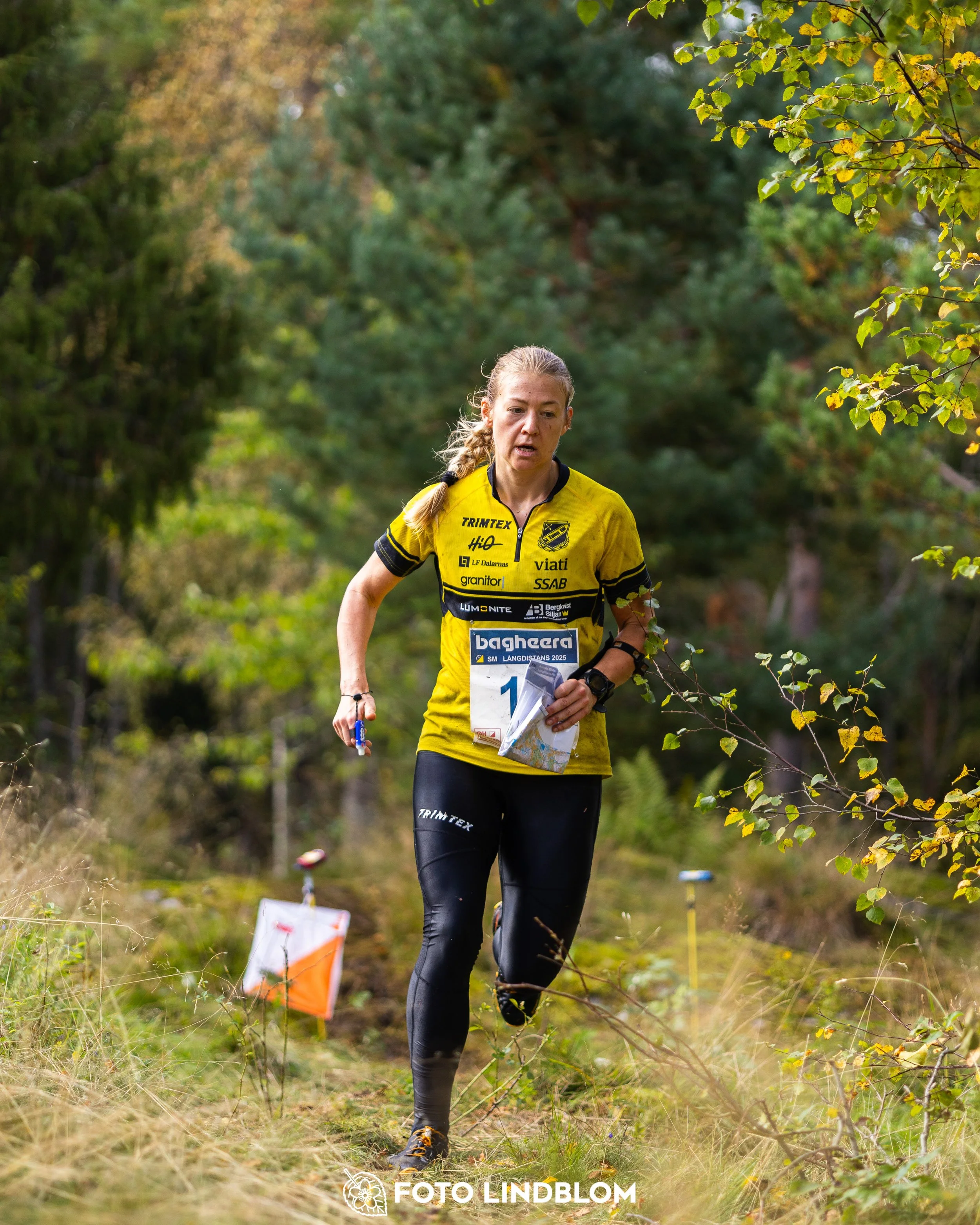 A picture from the Swedish national championship in long distance orienteering and Swedish league race taken by Foto Lindblom