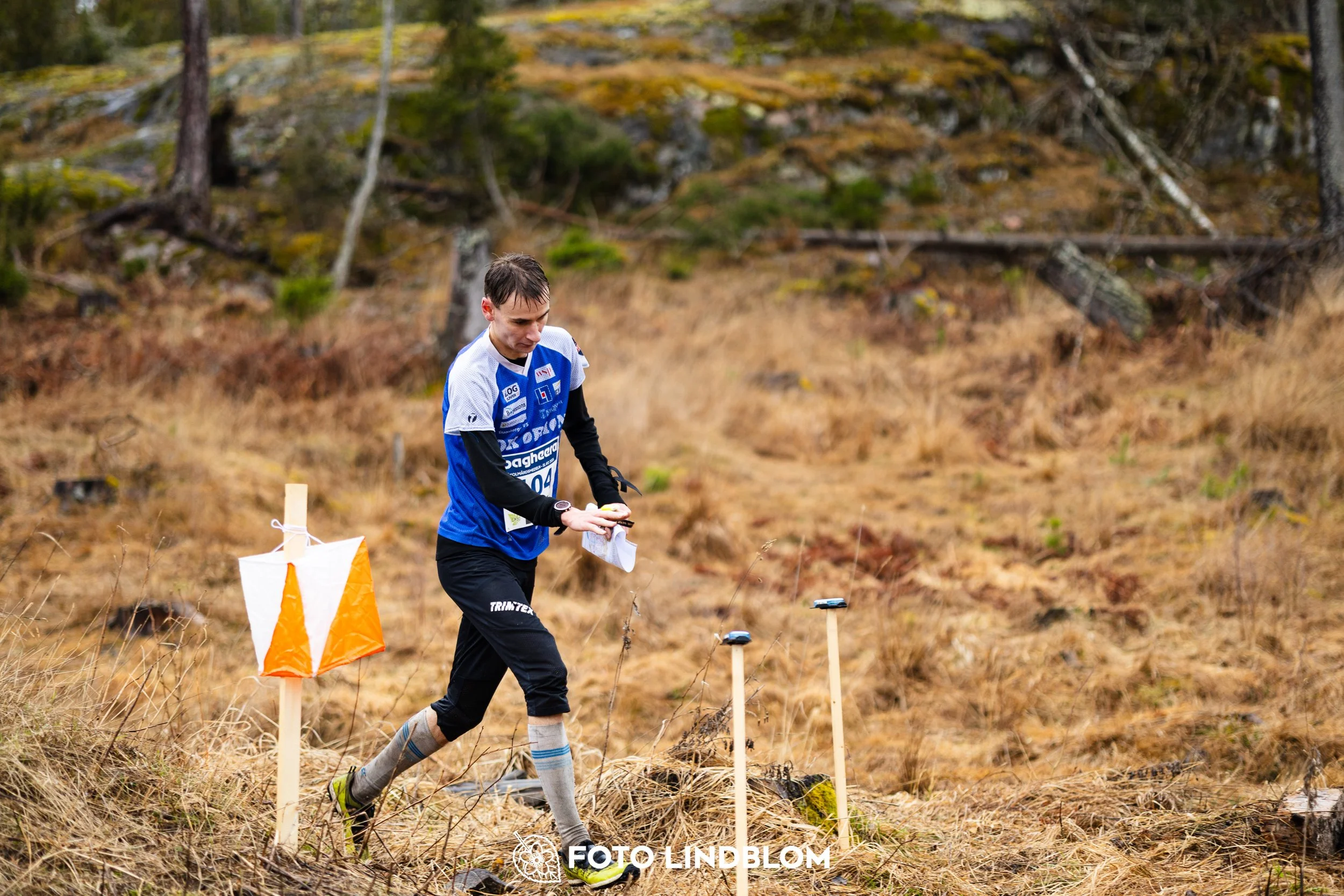 A photo from an orienteering race in Kolmården during the Swedish League spring season 2026, captured by Foto Lindblom.