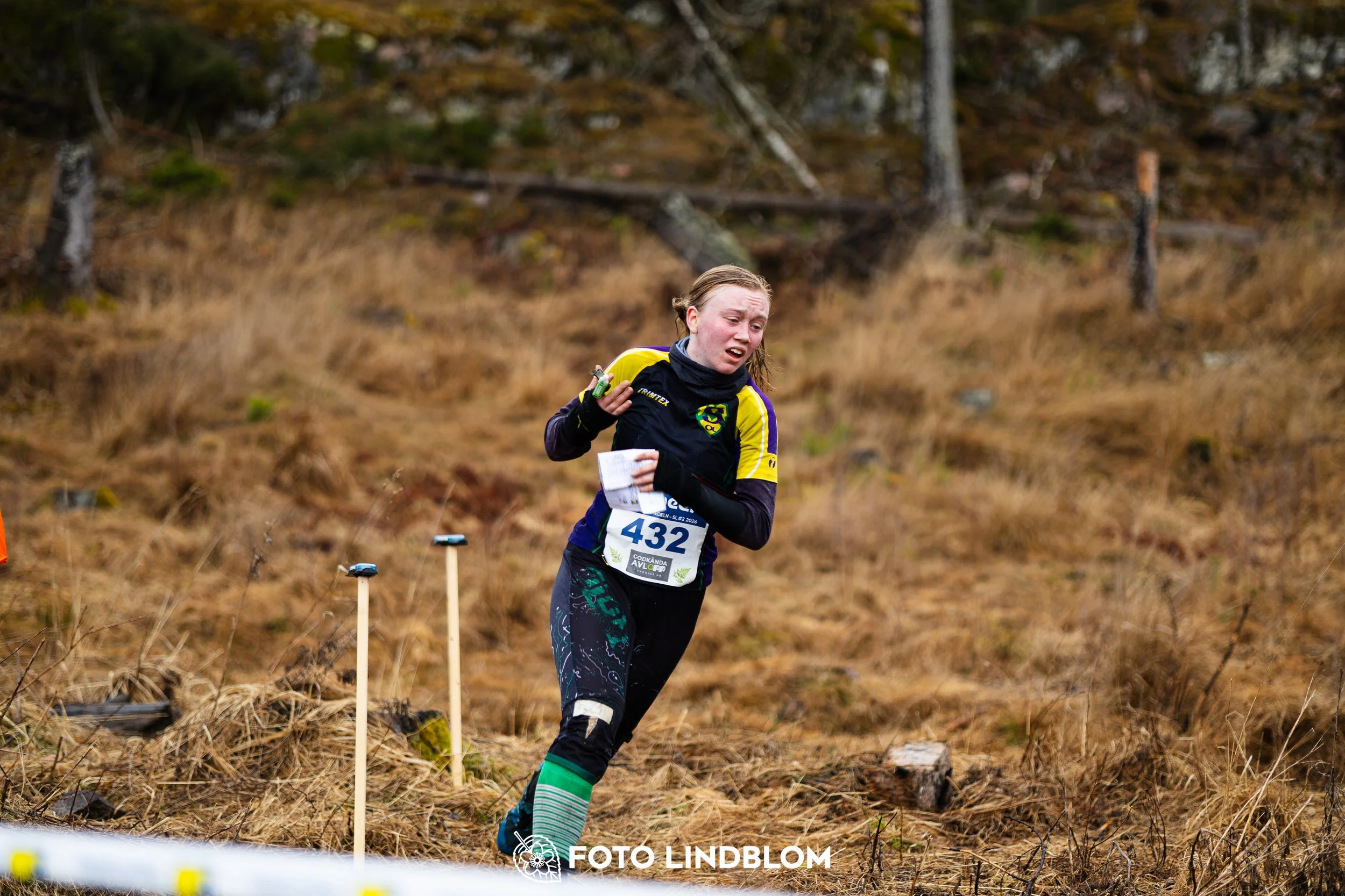A moment captured during the Swedish League orienteering competition in Kolmården 2026 by Foto Lindblom.