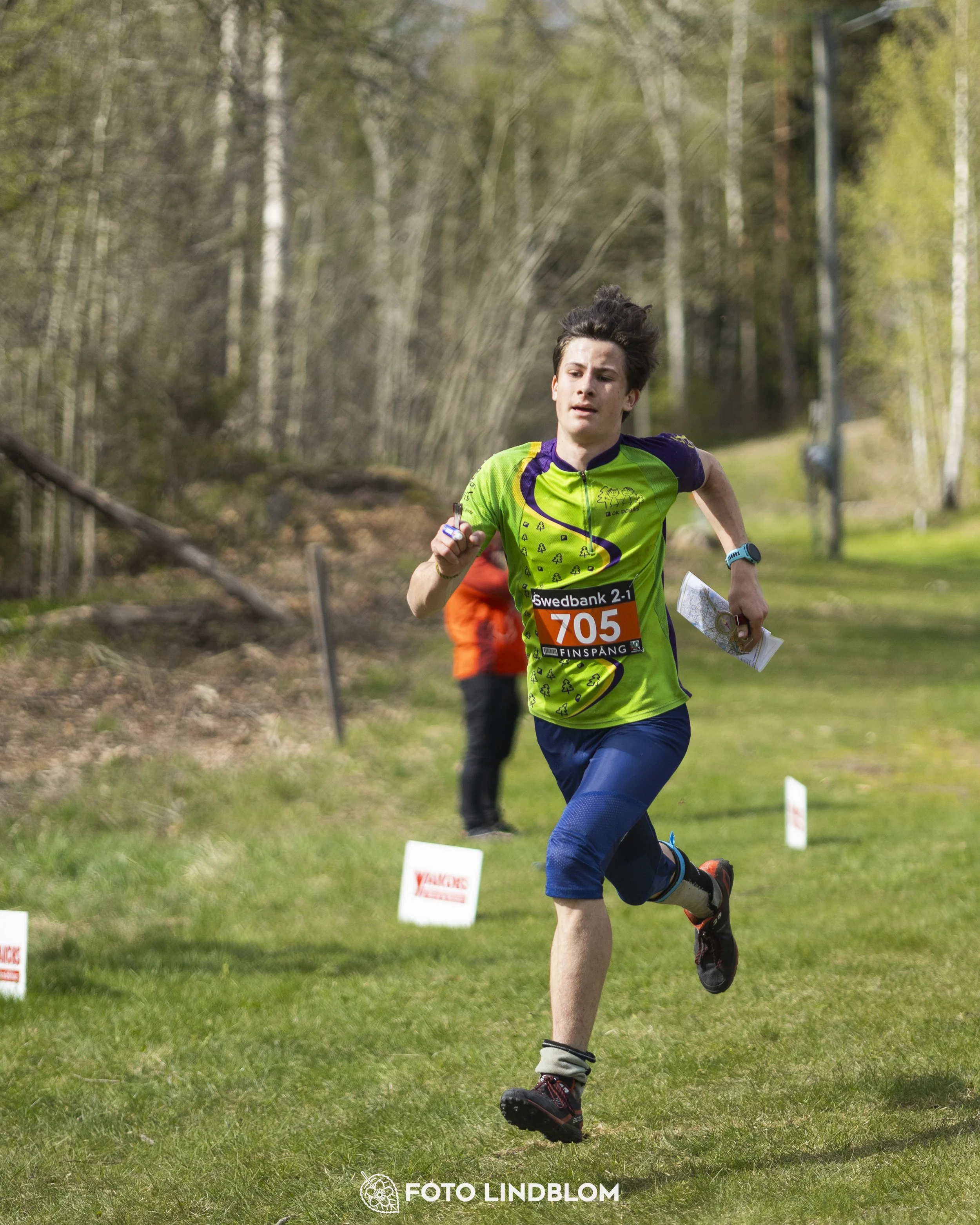 A picture from the youth relay at 10-Mila orienteering competition