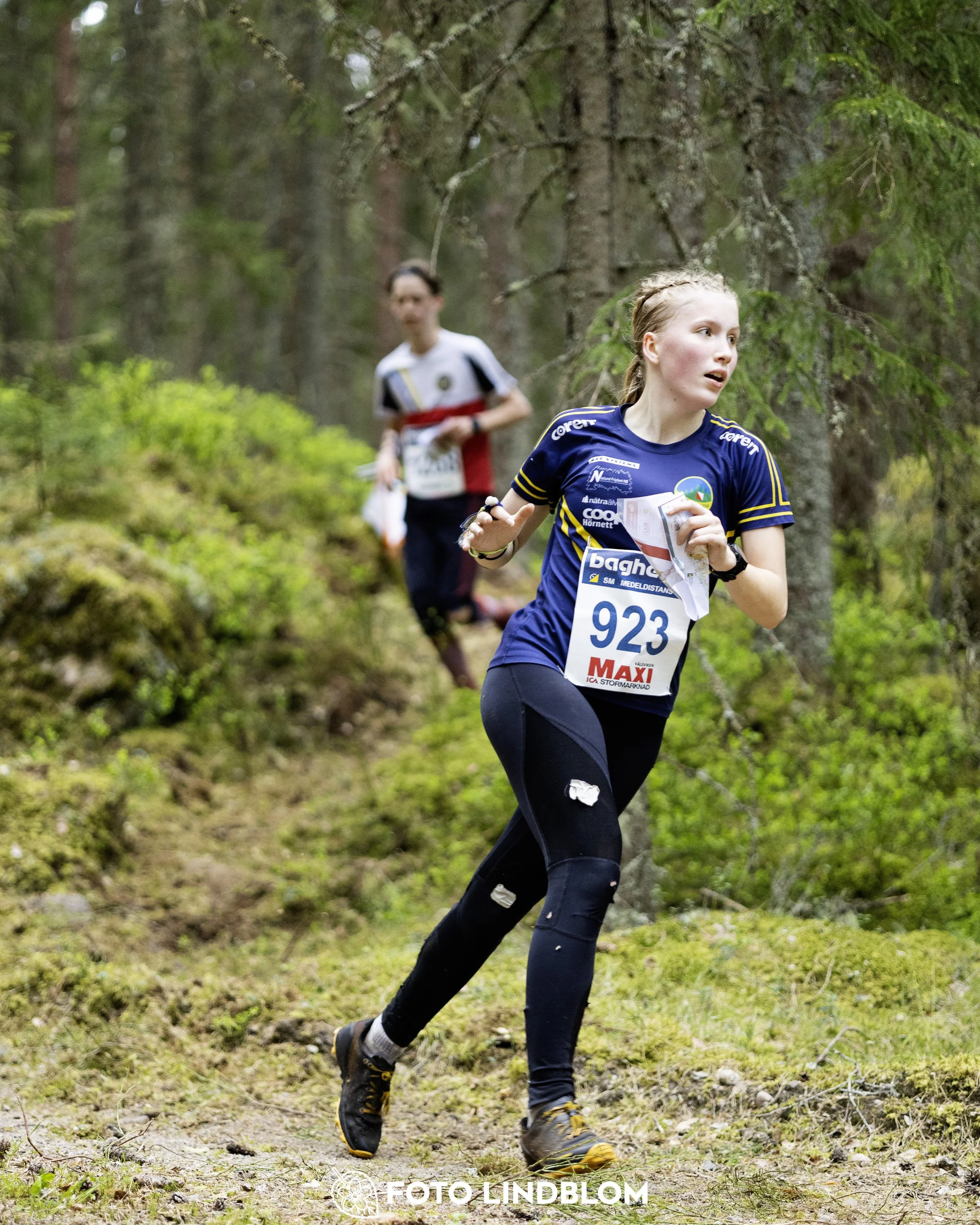 A picture from the Swedish national championship in middle distance orienteering and Swedish league race