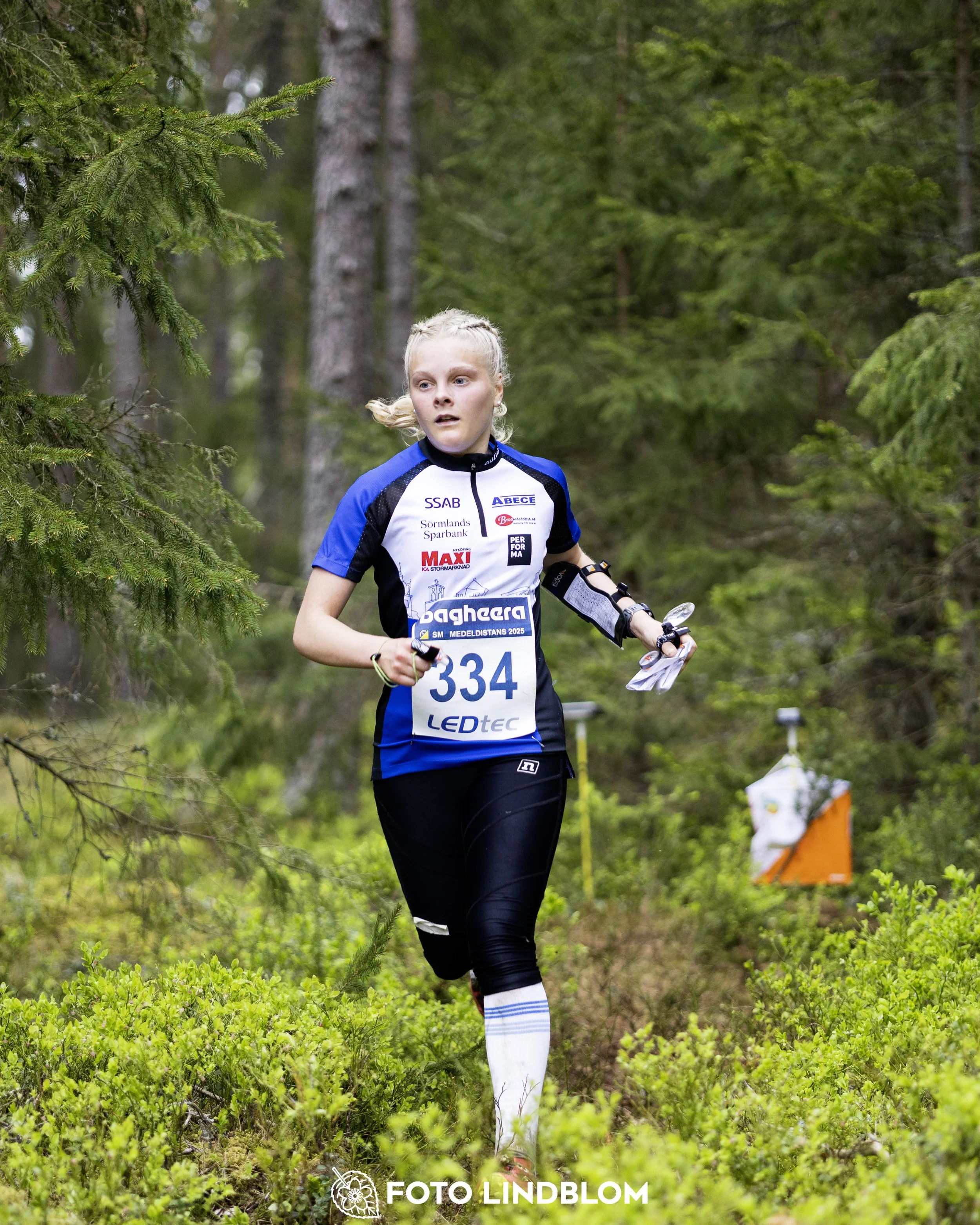 A picture from the Swedish national championship in middle distance orienteering and Swedish league race