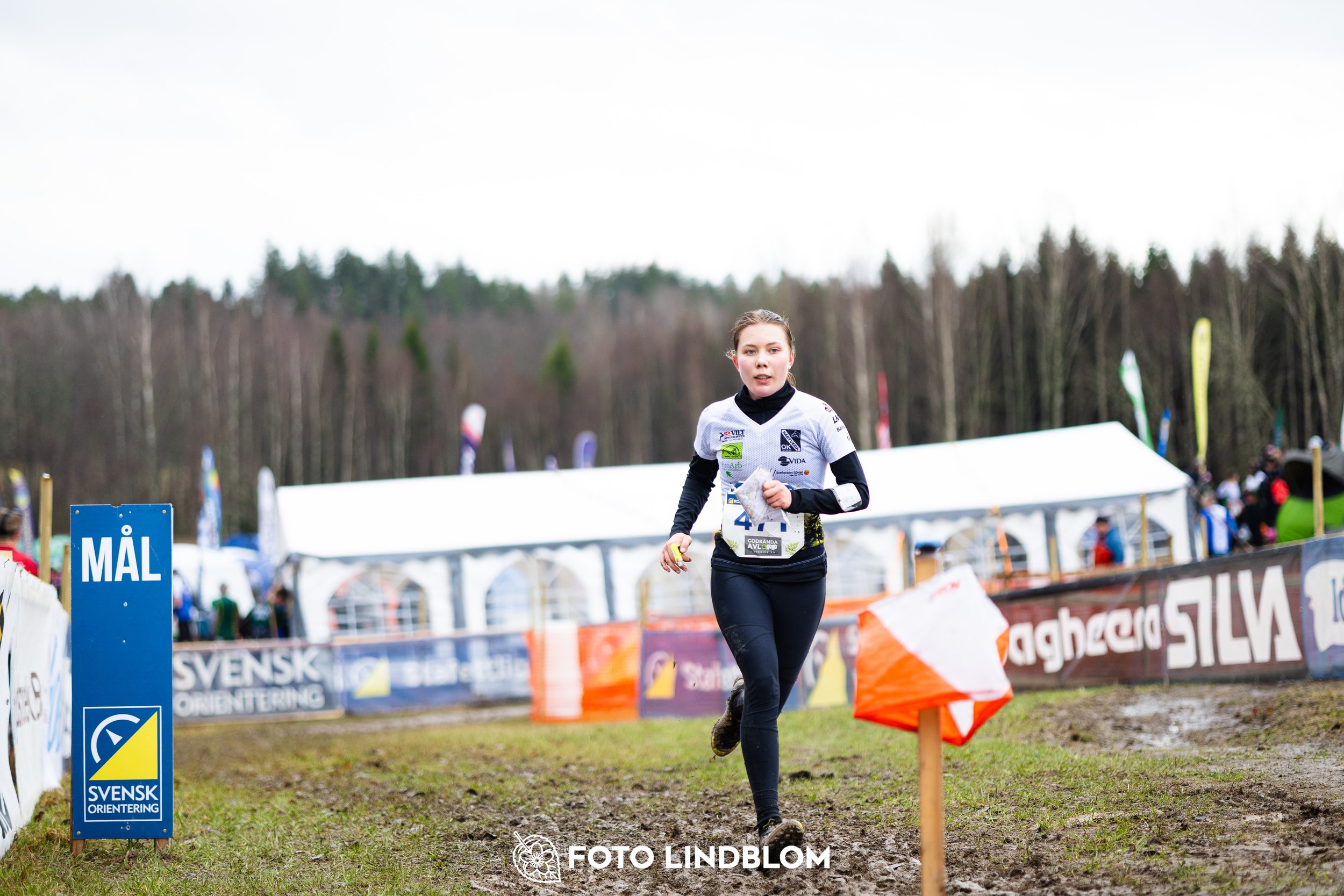A scene from the Swedish League middle distance event in Kolmården spring 2026, captured by Foto Lindblom.