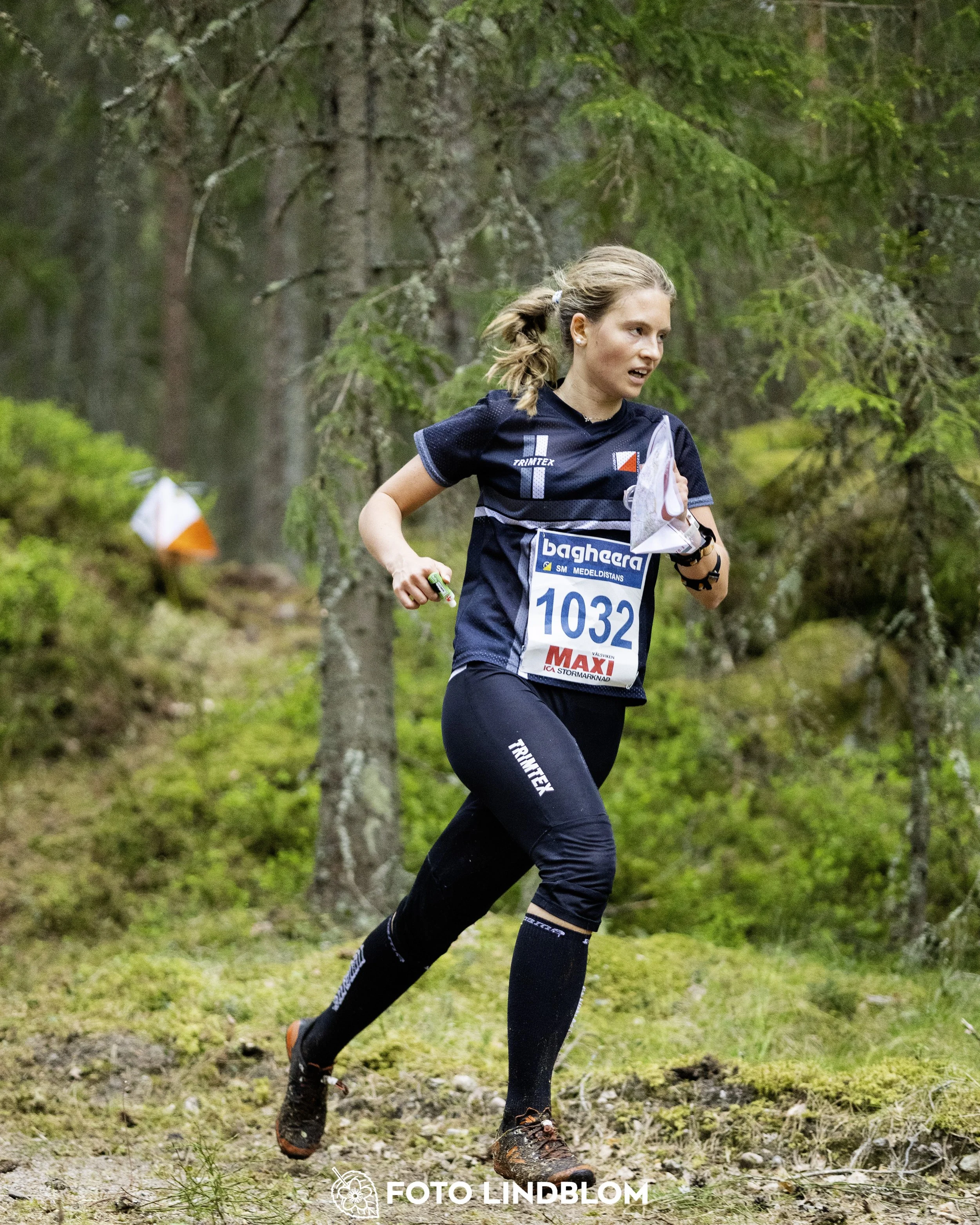 A picture from the Swedish national championship in middle distance orienteering and Swedish league race