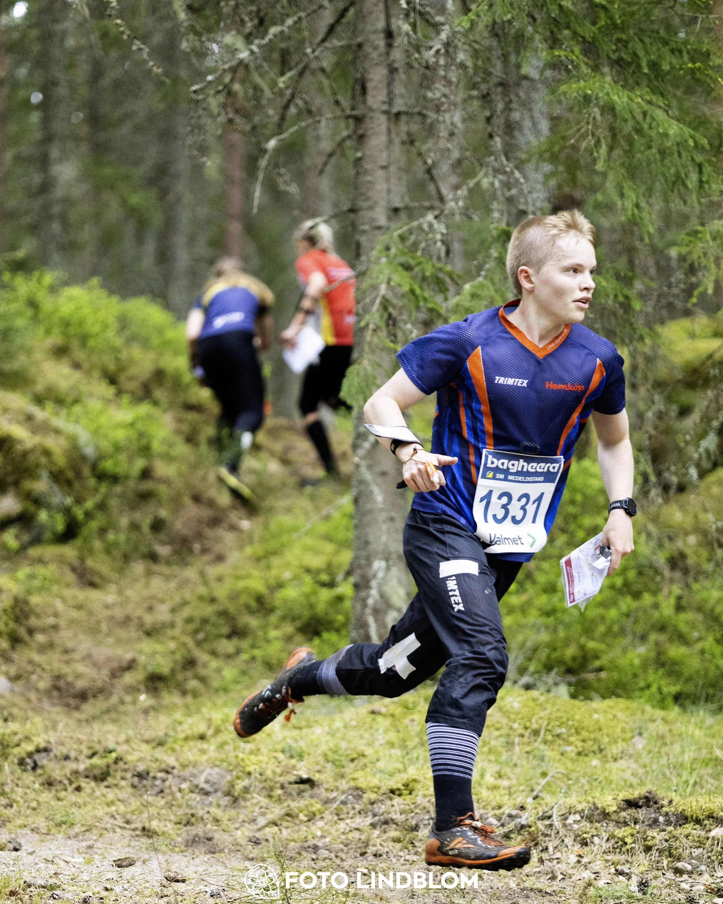 A picture from the Swedish national championship in middle distance orienteering and Swedish league race