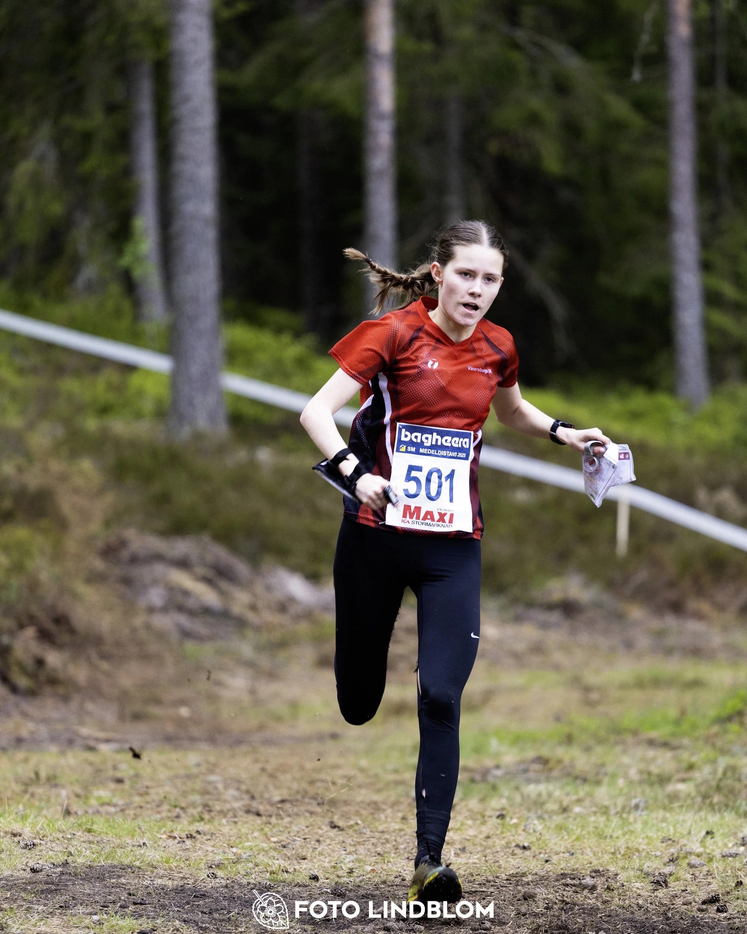 A picture from the Swedish national championship in middle distance orienteering and Swedish league race