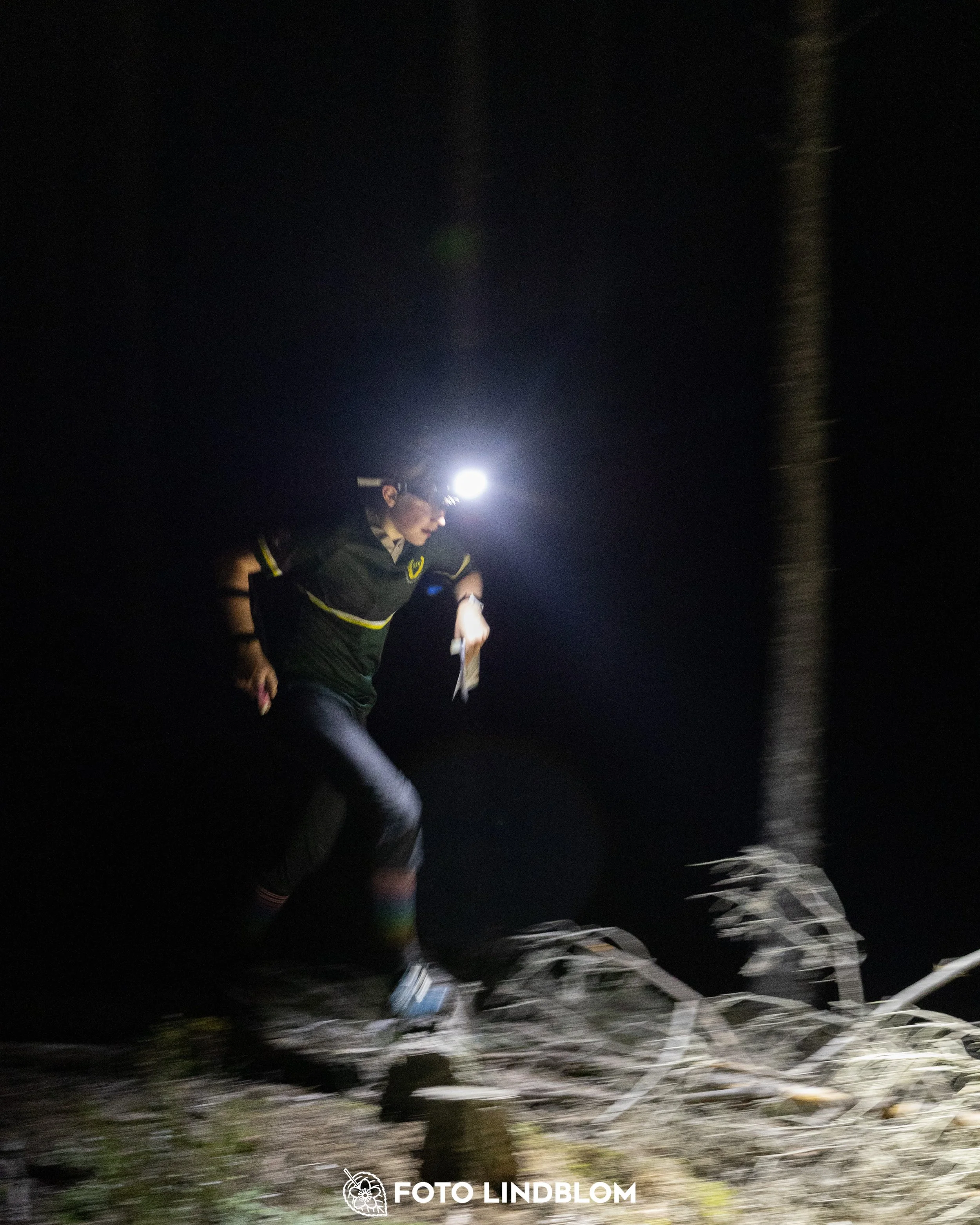 A picture from the Stockholm district championship in night orienteering taken by Foto Lindblom