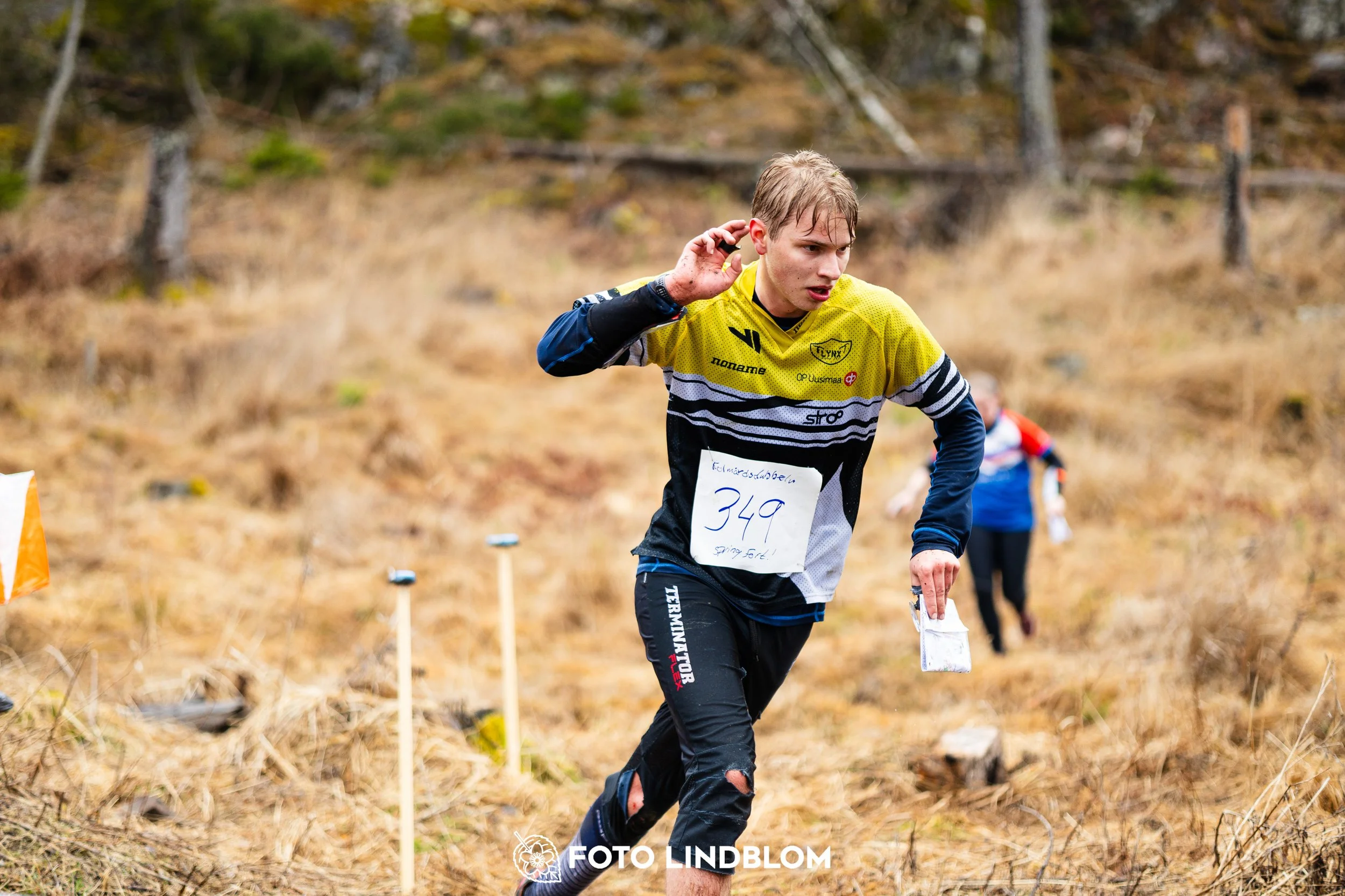 A photo from an orienteering race in Kolmården during the Swedish League spring season 2026, captured by Foto Lindblom.
