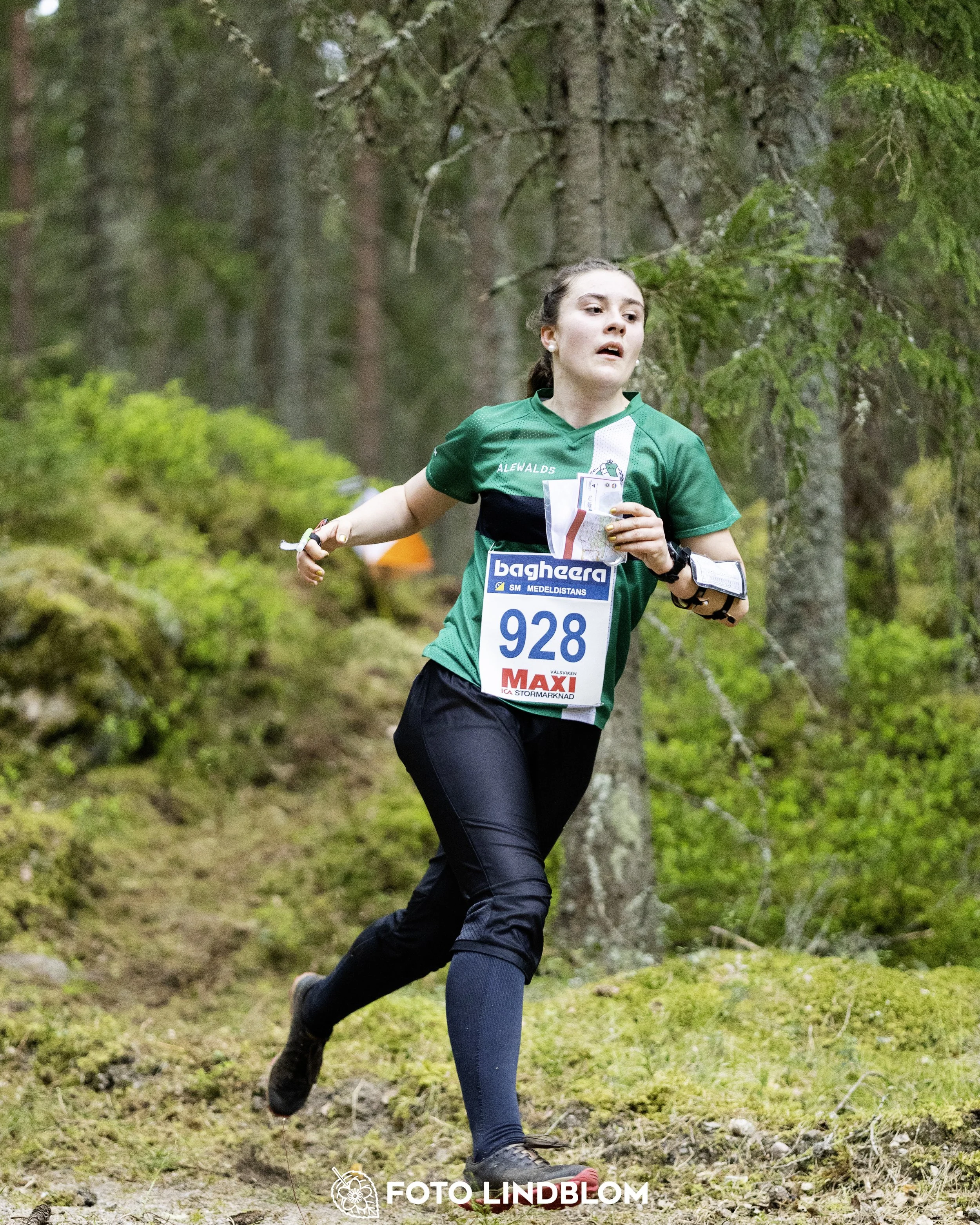 A picture from the Swedish national championship in middle distance orienteering and Swedish league race