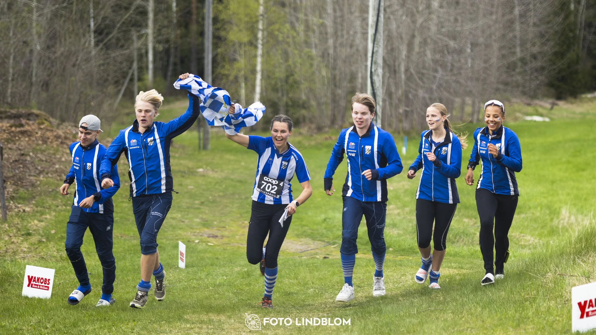 A picture from the youth relay at 10-Mila orienteering competition