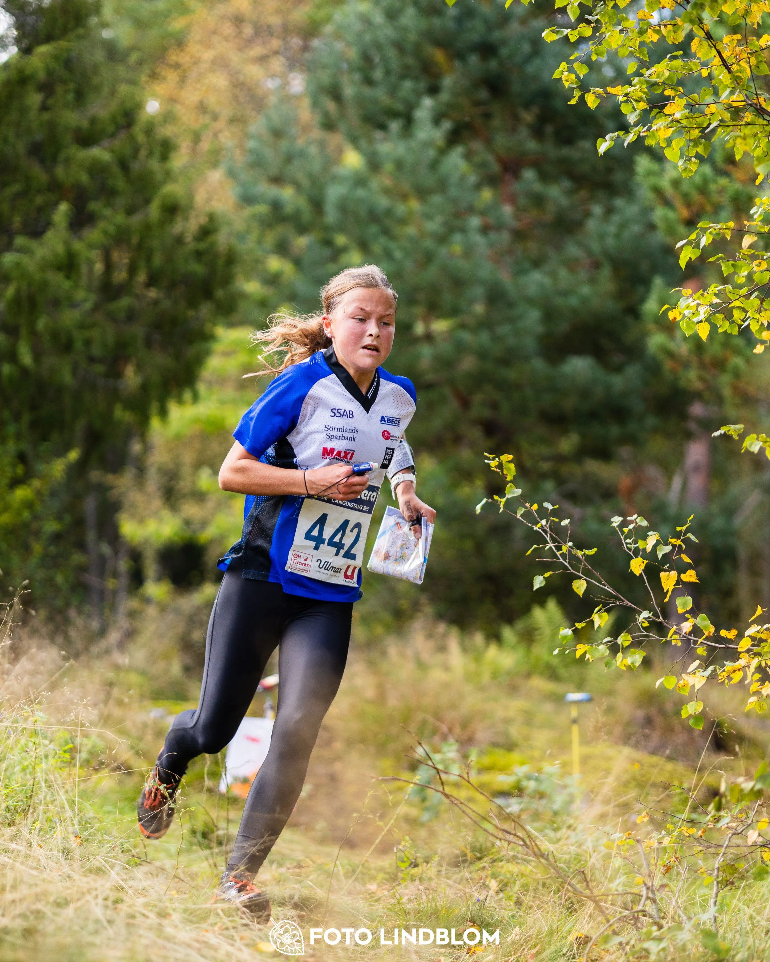 A picture from the Swedish national championship in long distance orienteering and Swedish league race taken by Foto Lindblom