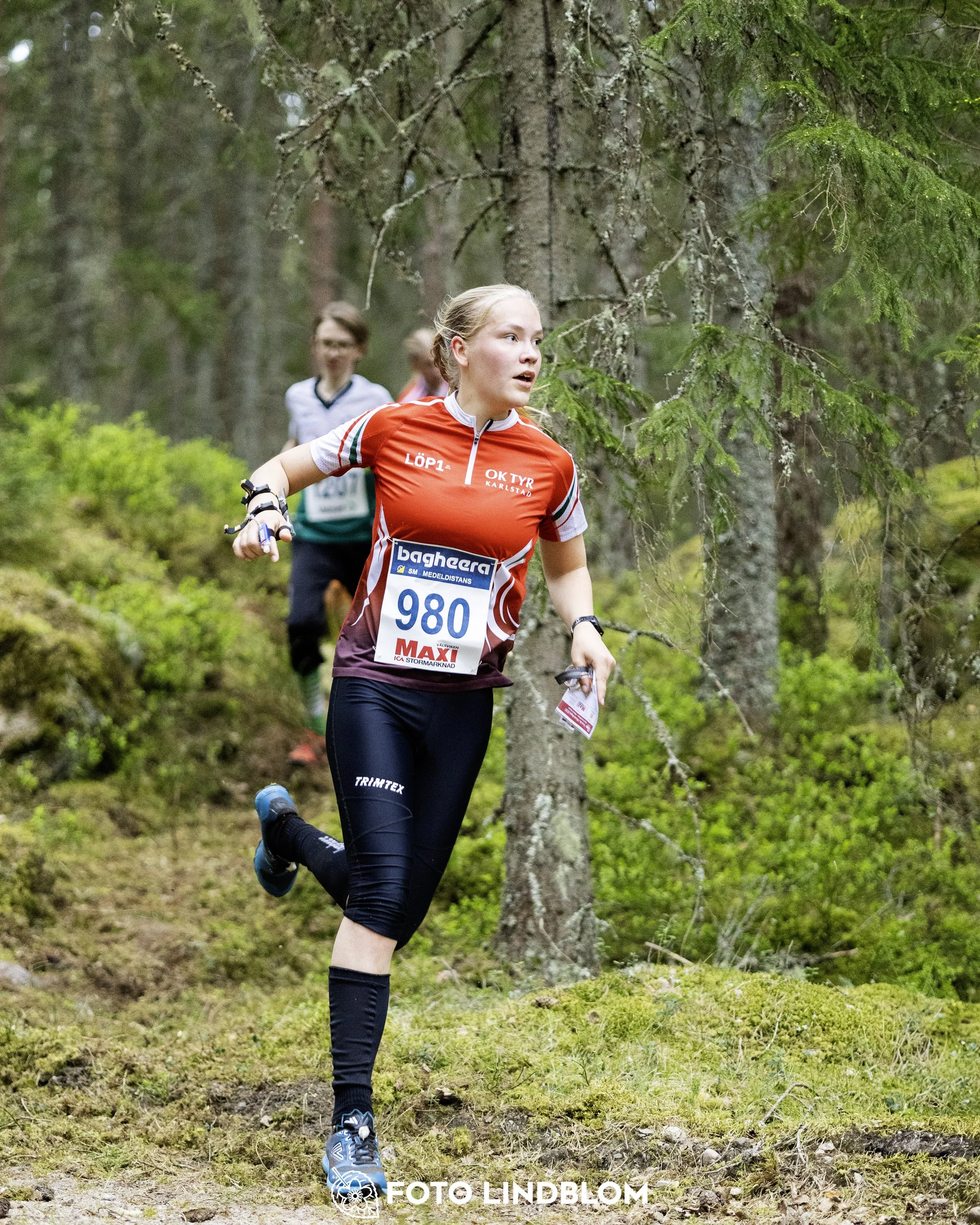 A picture from the Swedish national championship in middle distance orienteering and Swedish league race