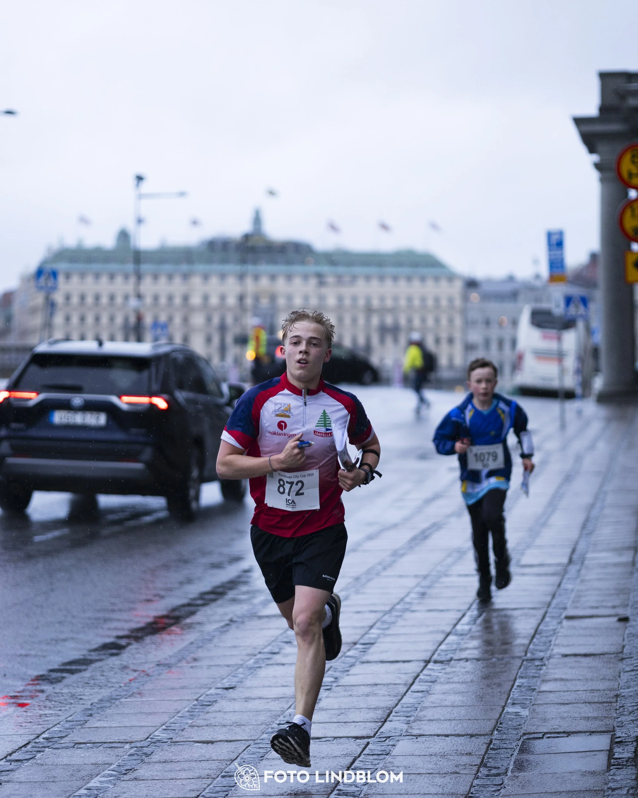 A picture from the first stage of the Stockholm City Cup sprint orienteering competition in "gamla stan" which is the old part of Stockholm