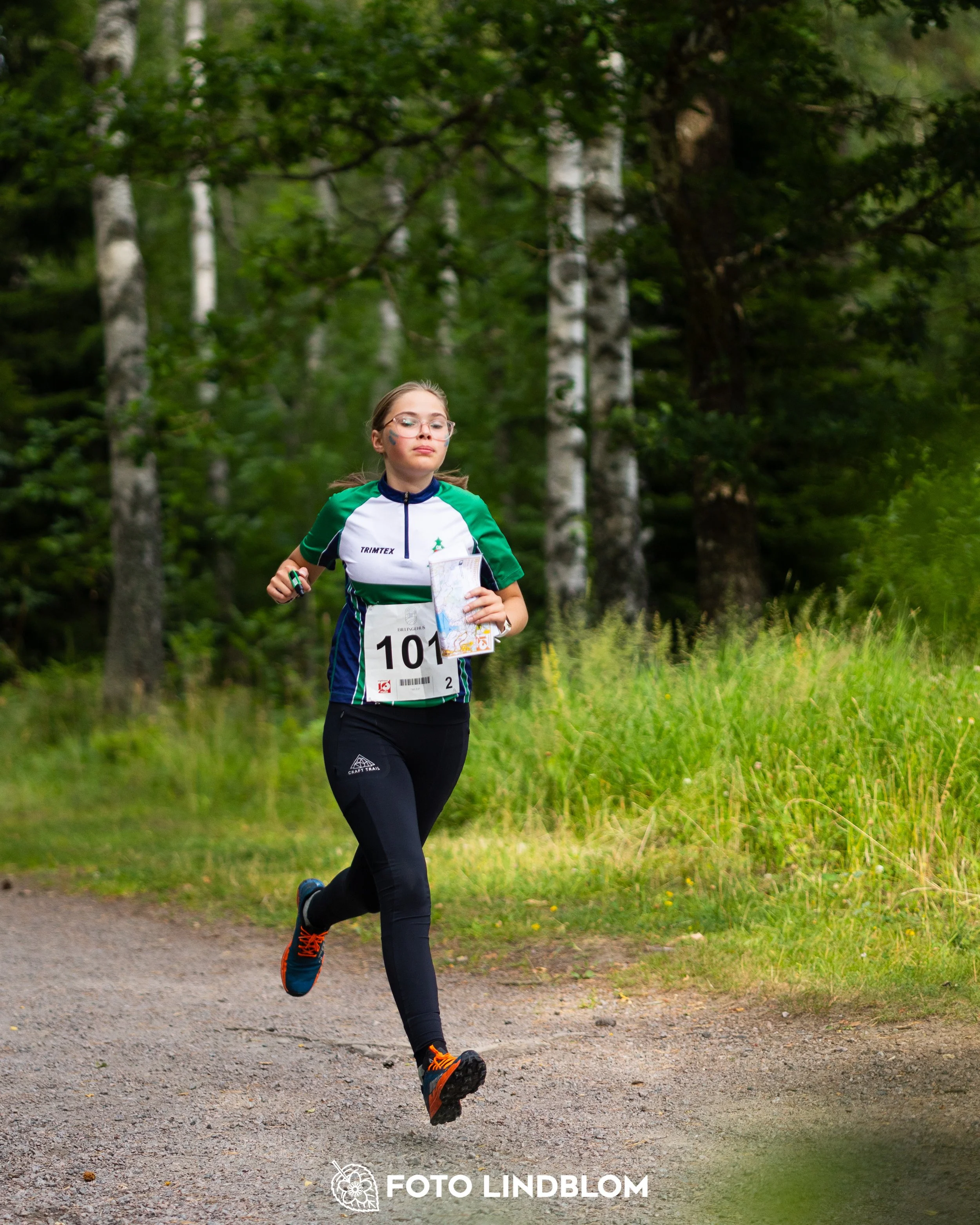 A picture from the youth 10 mila orienteering competition taken by Foto Lindblom