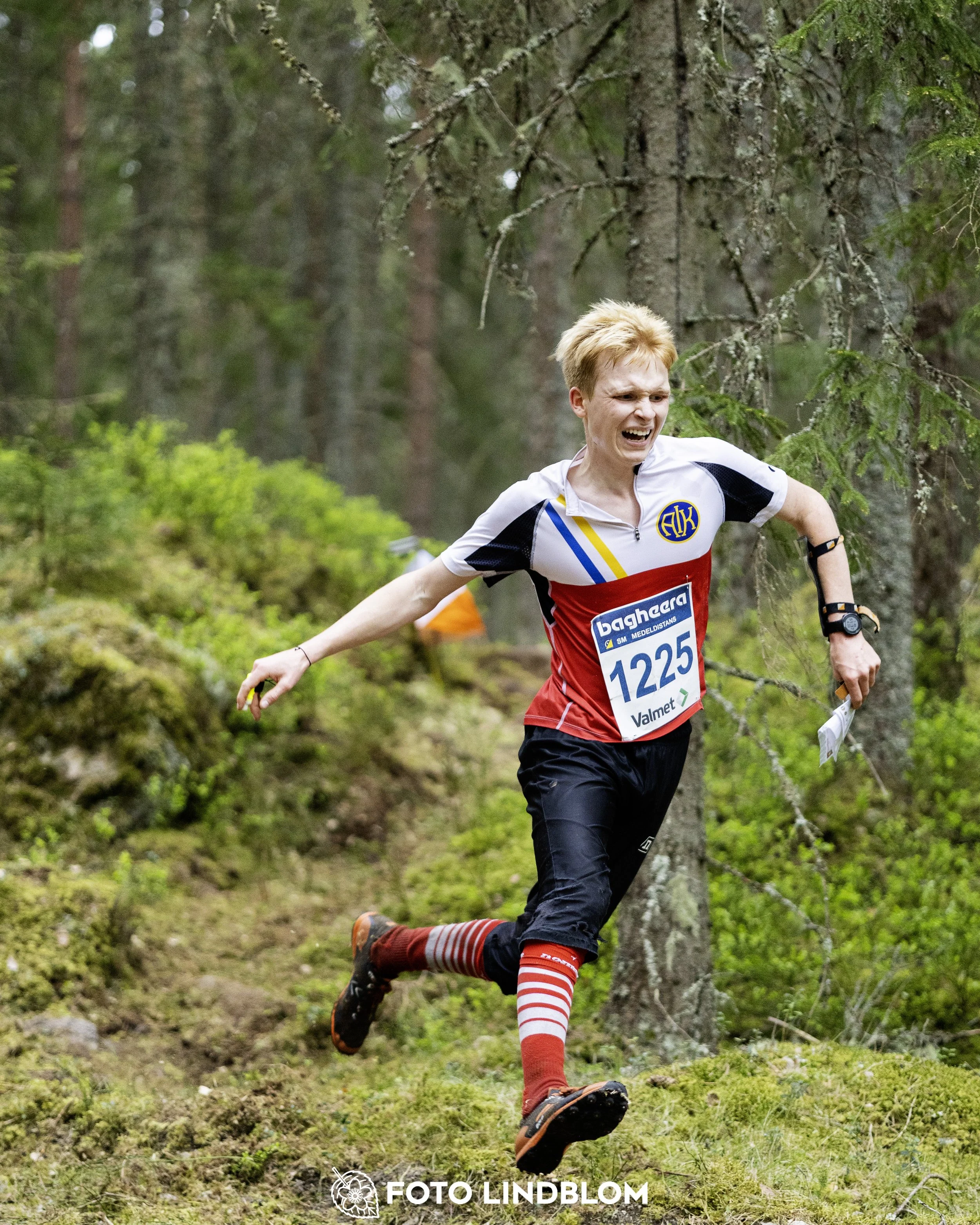A picture from the Swedish national championship in middle distance orienteering and Swedish league race