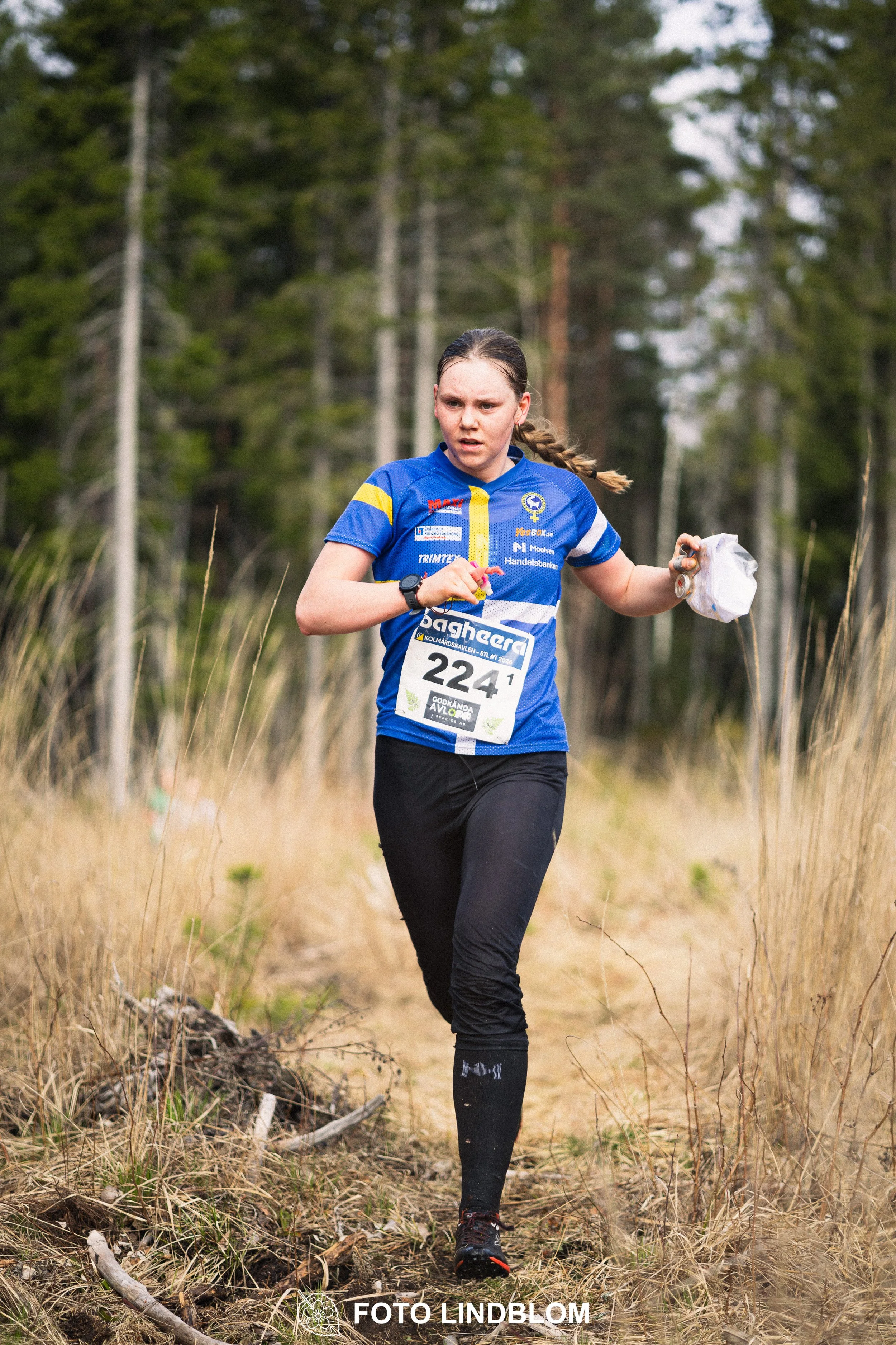 A scene from the Stafettligan relay competition Kolmårdskavlen in spring 2026, captured by Foto Lindblom.