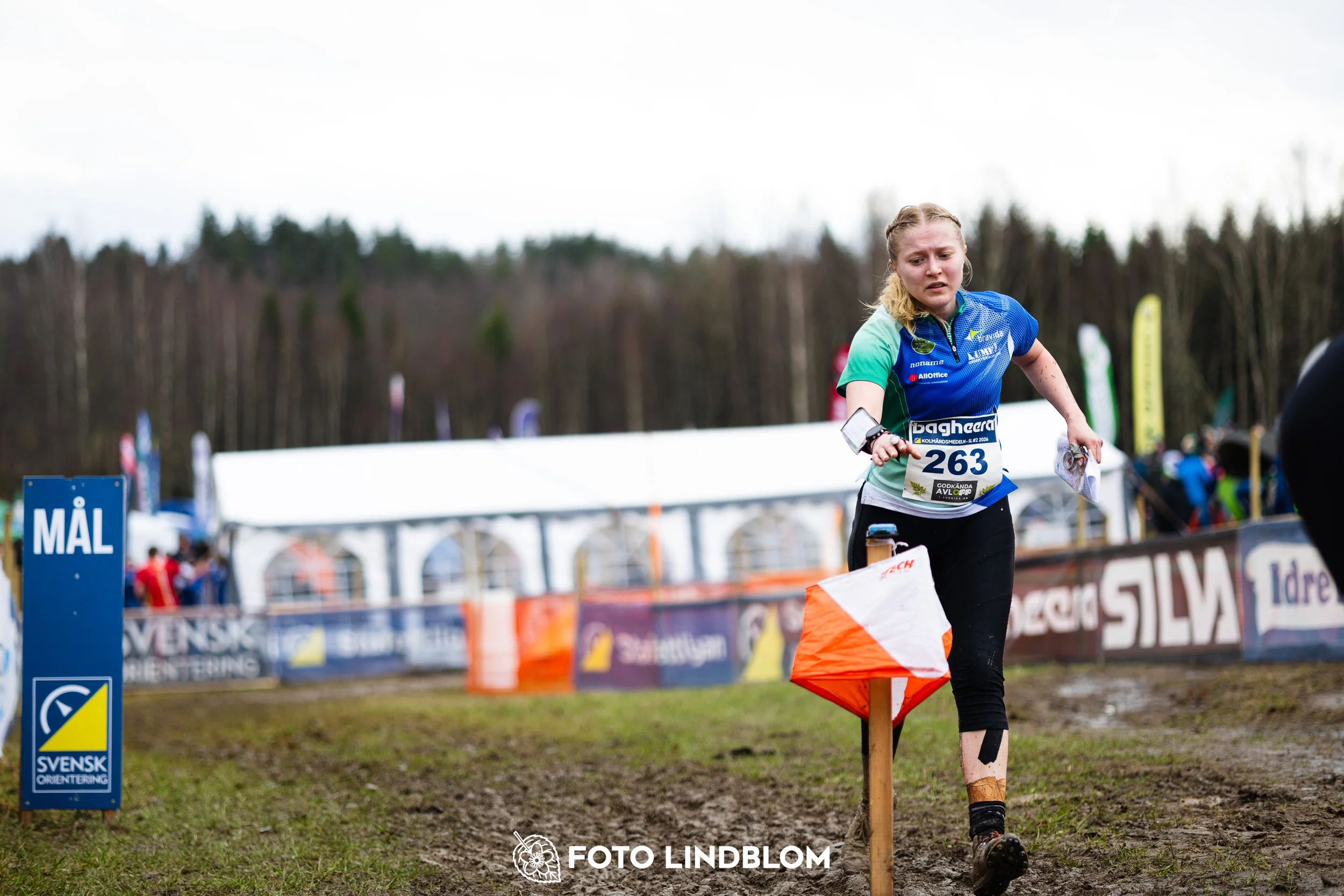 A photo from an orienteering race in Kolmården during the Swedish League spring season 2026, captured by Foto Lindblom.