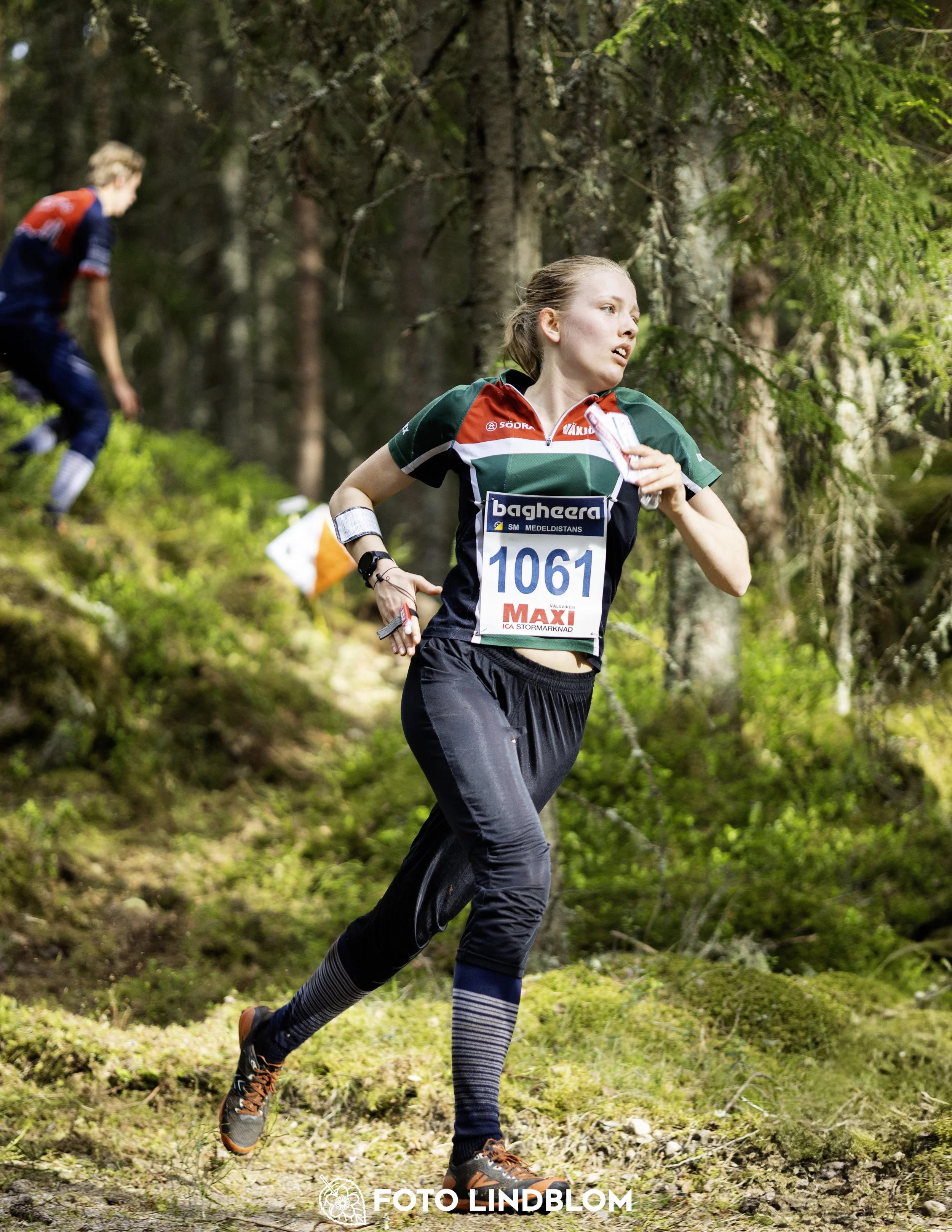 A picture from the Swedish national championship in middle distance orienteering and Swedish league race
