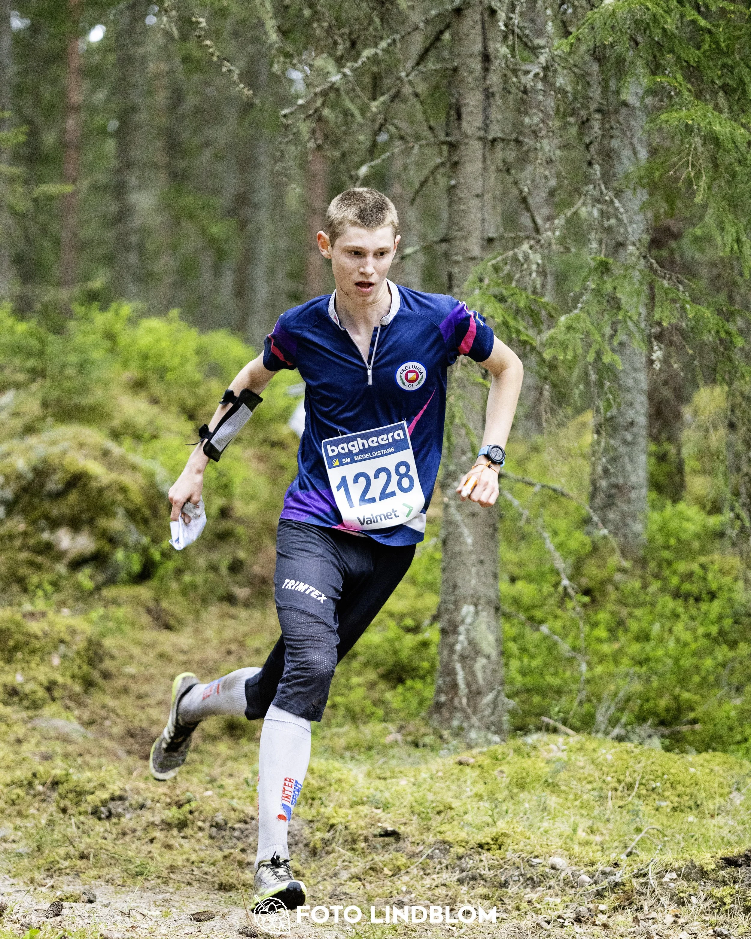 A picture from the Swedish national championship in middle distance orienteering and Swedish league race