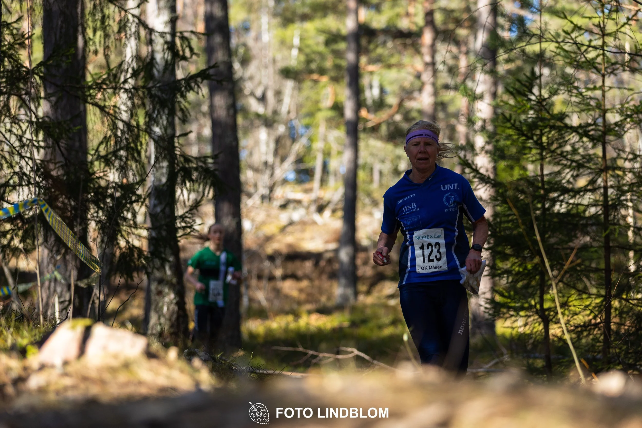 A photo from the 2026 Måsenstafetten orienteering relay in Sweden, captured by Foto Lindblom.