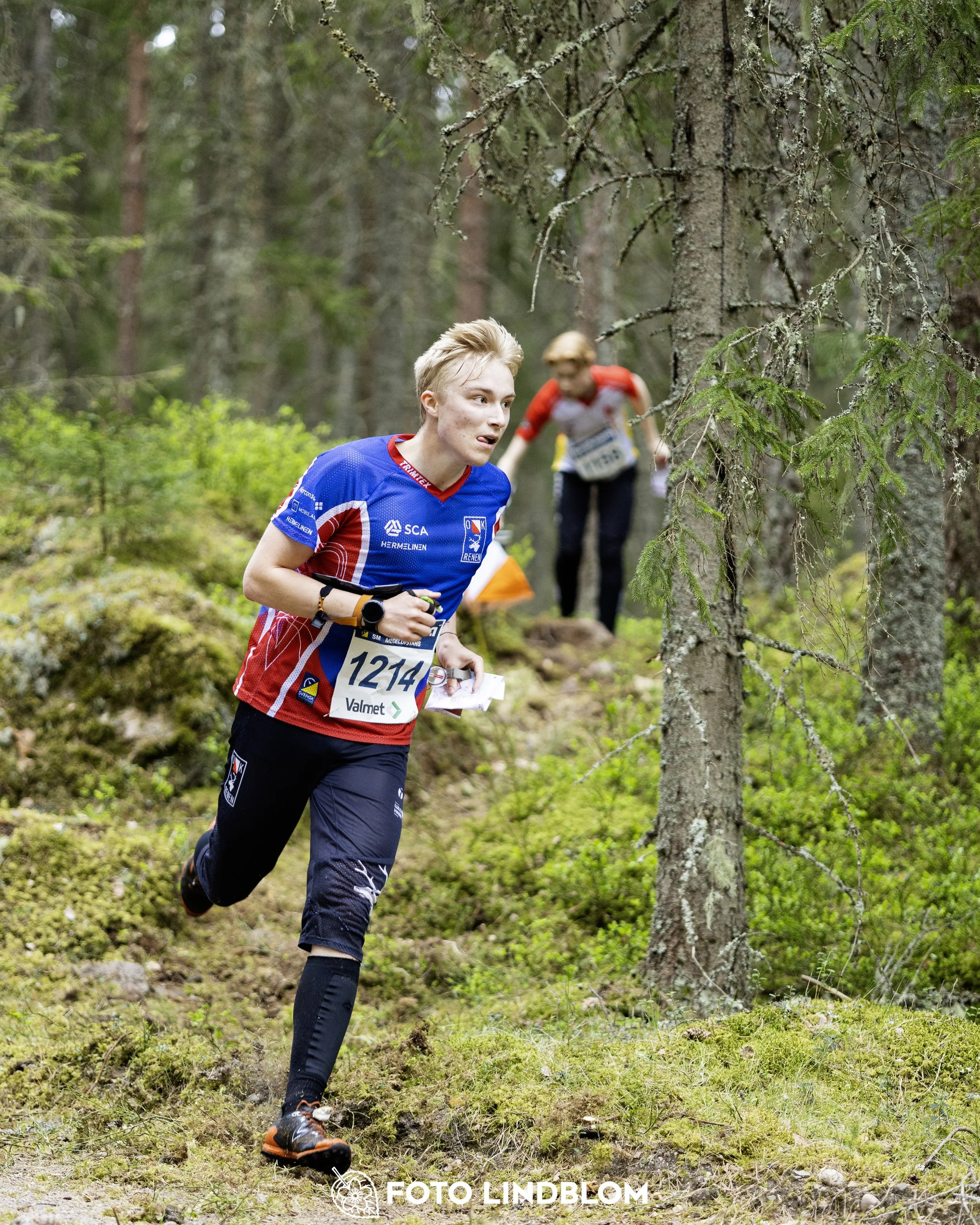 A picture from the Swedish national championship in middle distance orienteering and Swedish league race