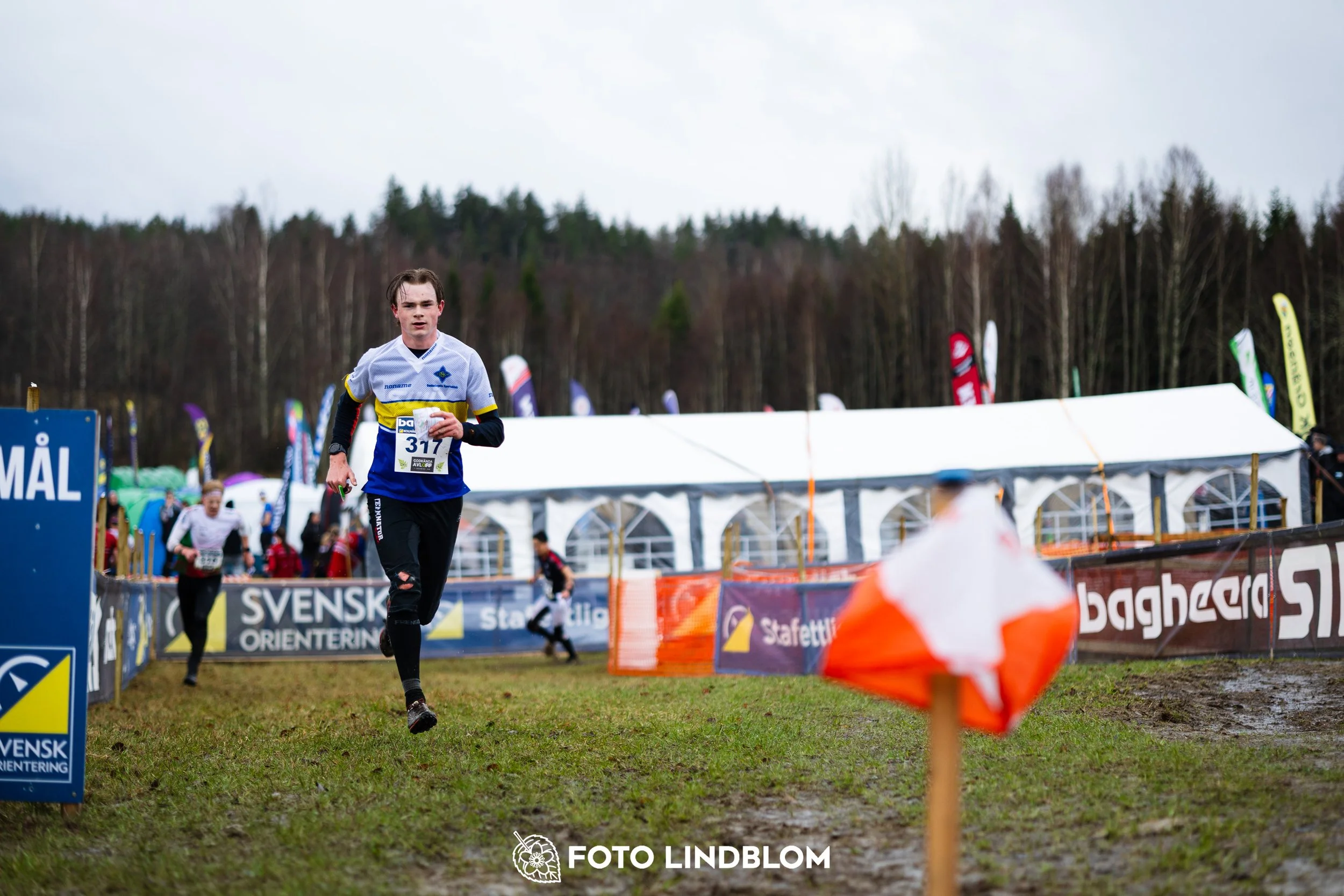 A photo from a forest orienteering competition in Kolmården as part of the Swedish League 2026 season, captured by Foto Lindblom.