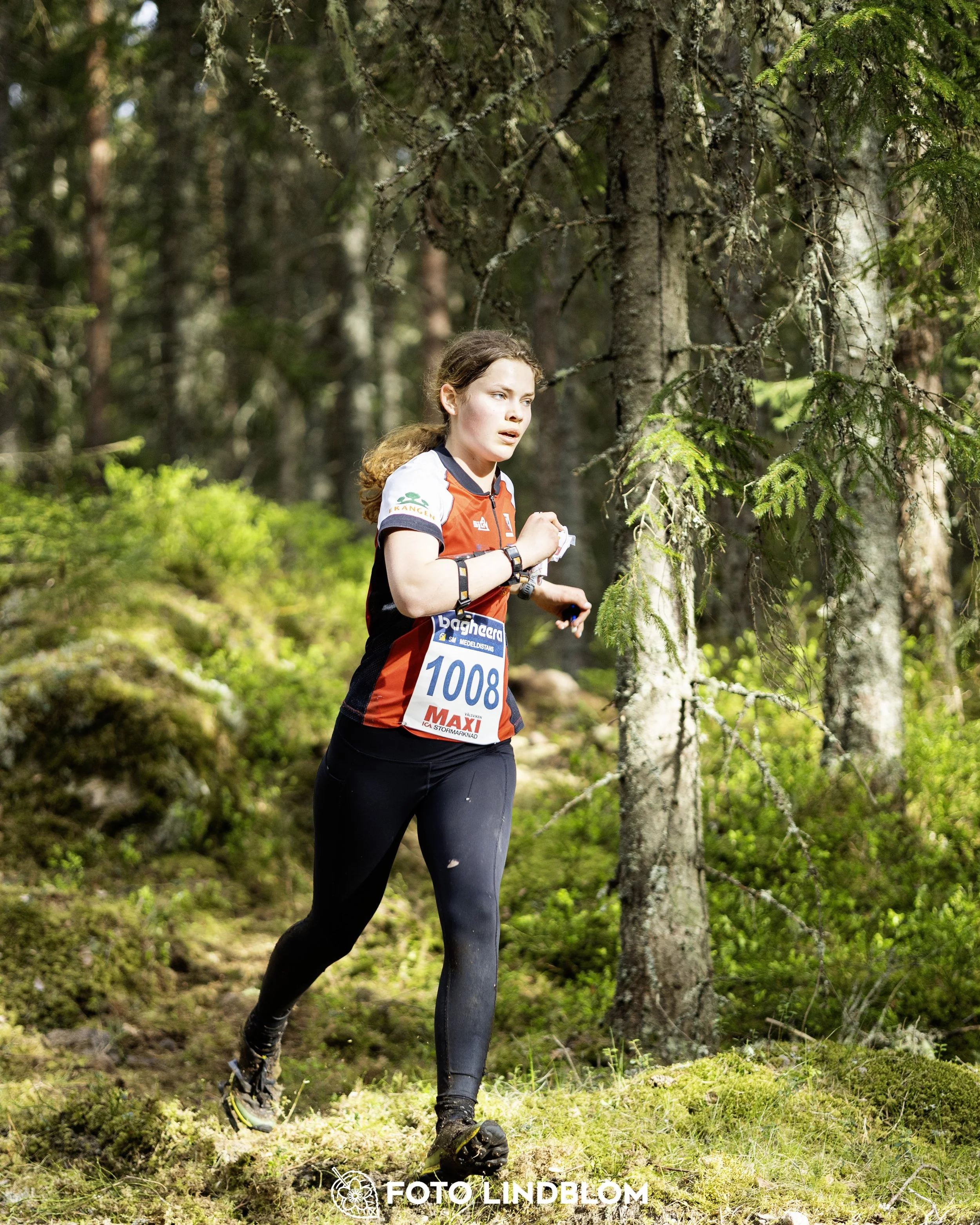 A picture from the Swedish national championship in middle distance orienteering and Swedish league race