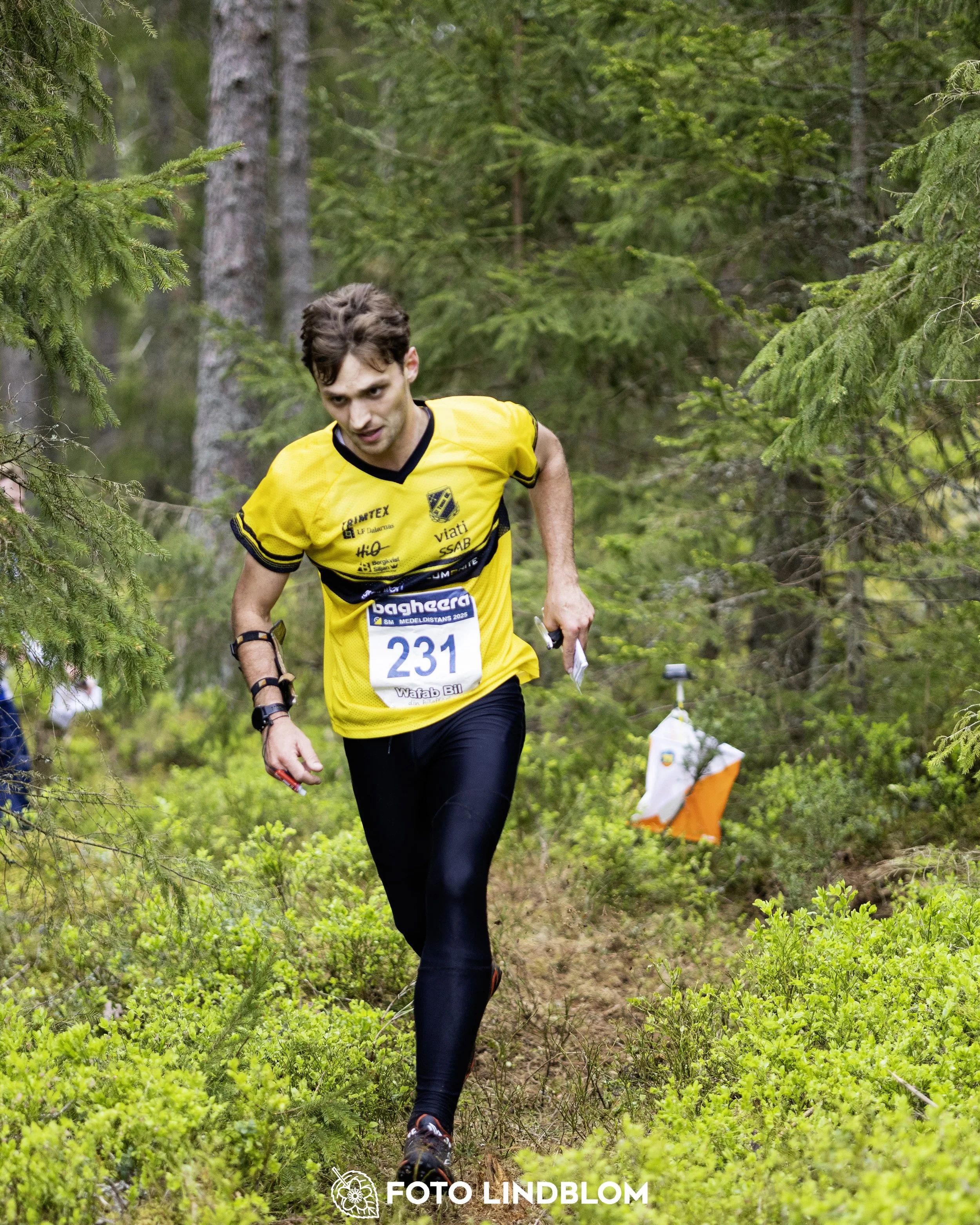 A picture from the Swedish national championship in middle distance orienteering and Swedish league race