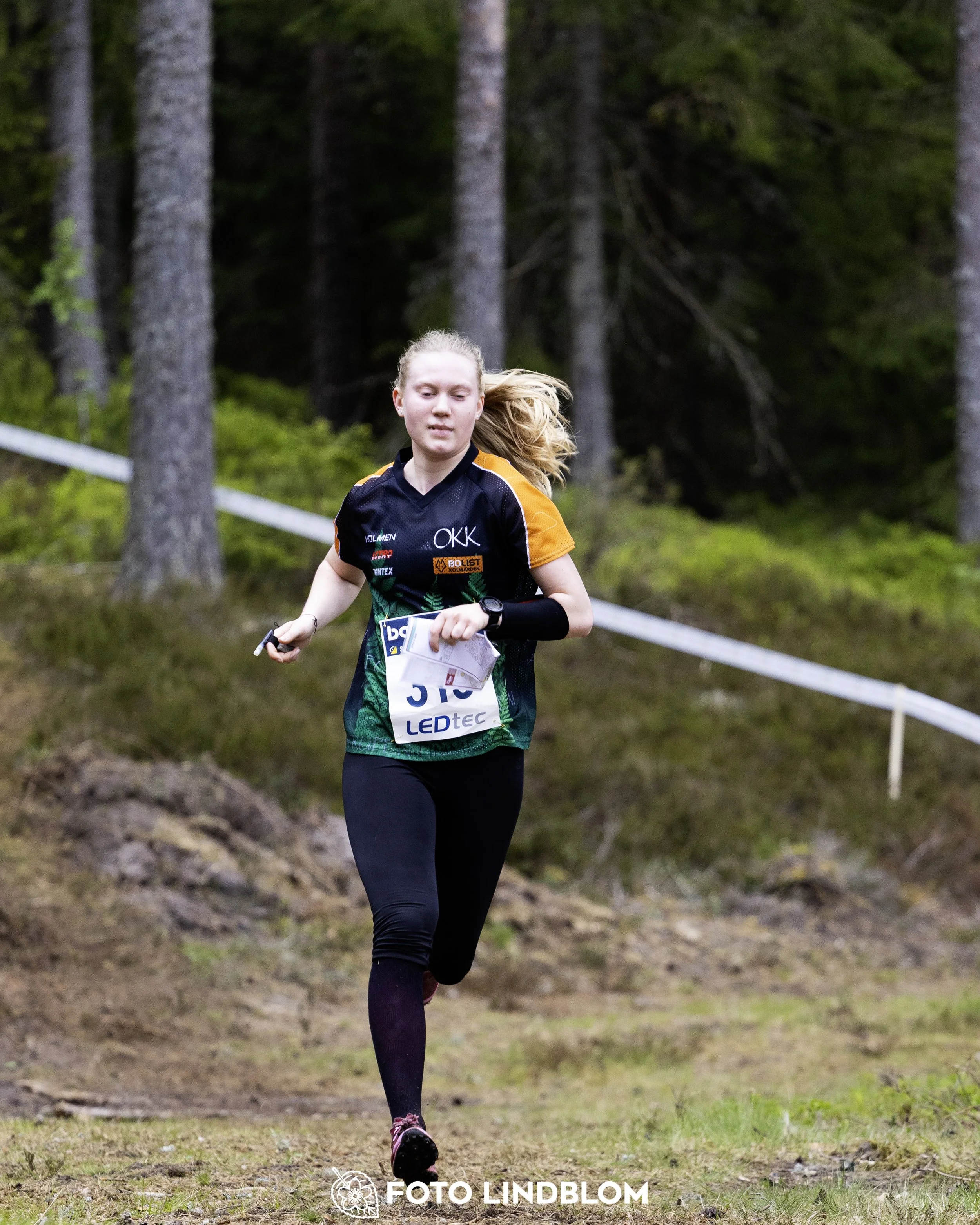 A picture from the Swedish national championship in middle distance orienteering and Swedish league race