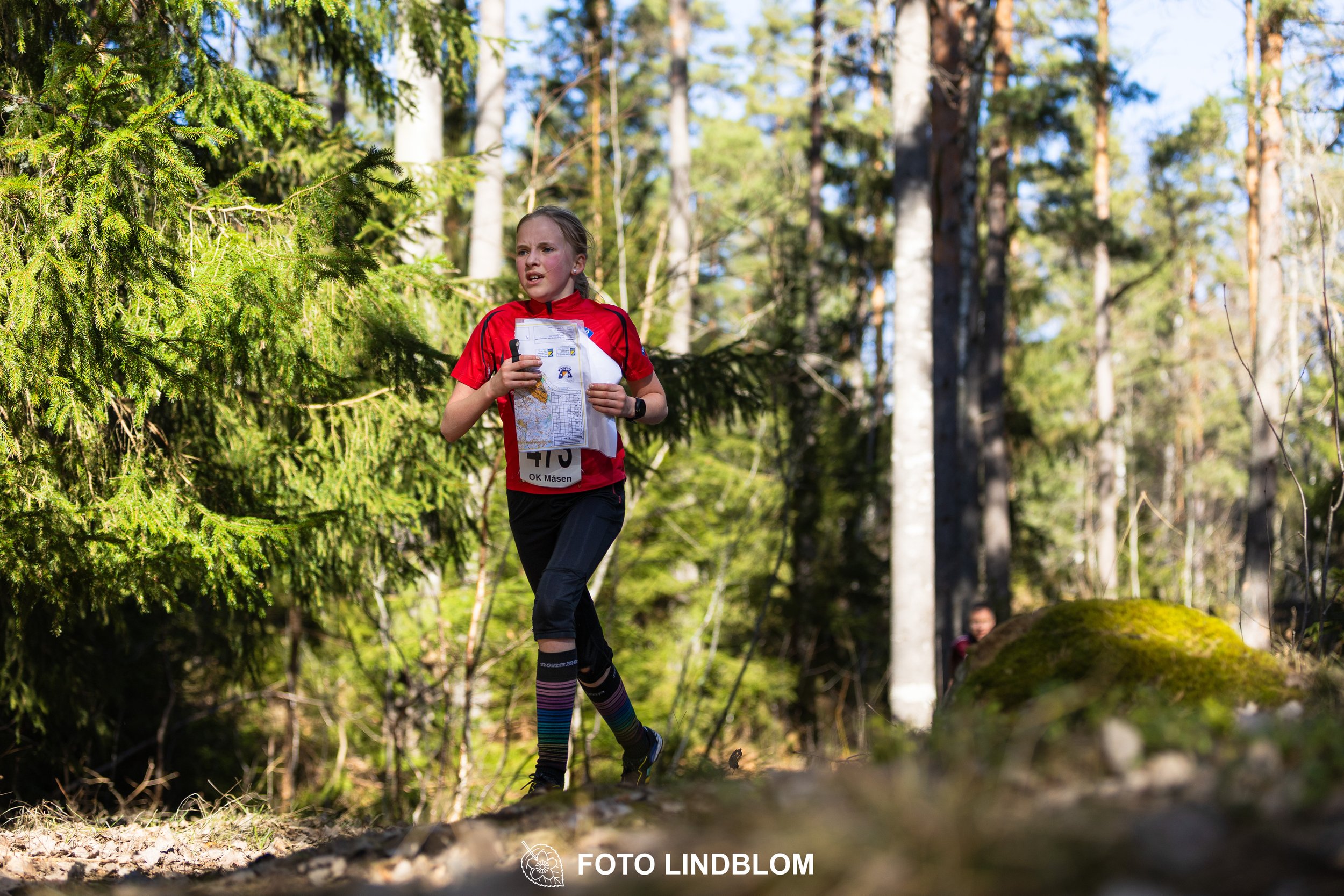 A photo from the 2026 Måsenstafetten orienteering relay in Sweden, captured by Foto Lindblom.