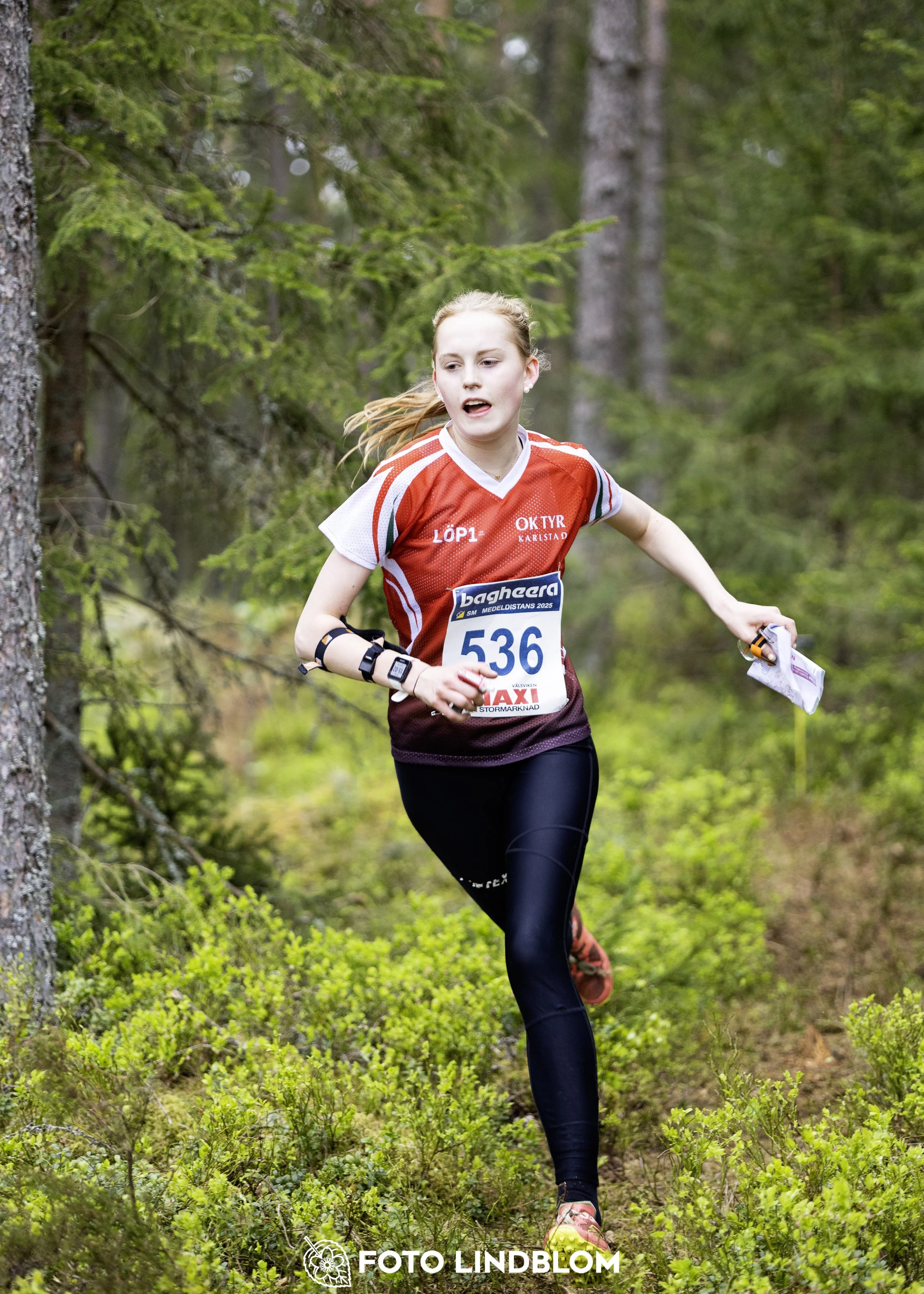 A picture from the Swedish national championship in middle distance orienteering and Swedish league race