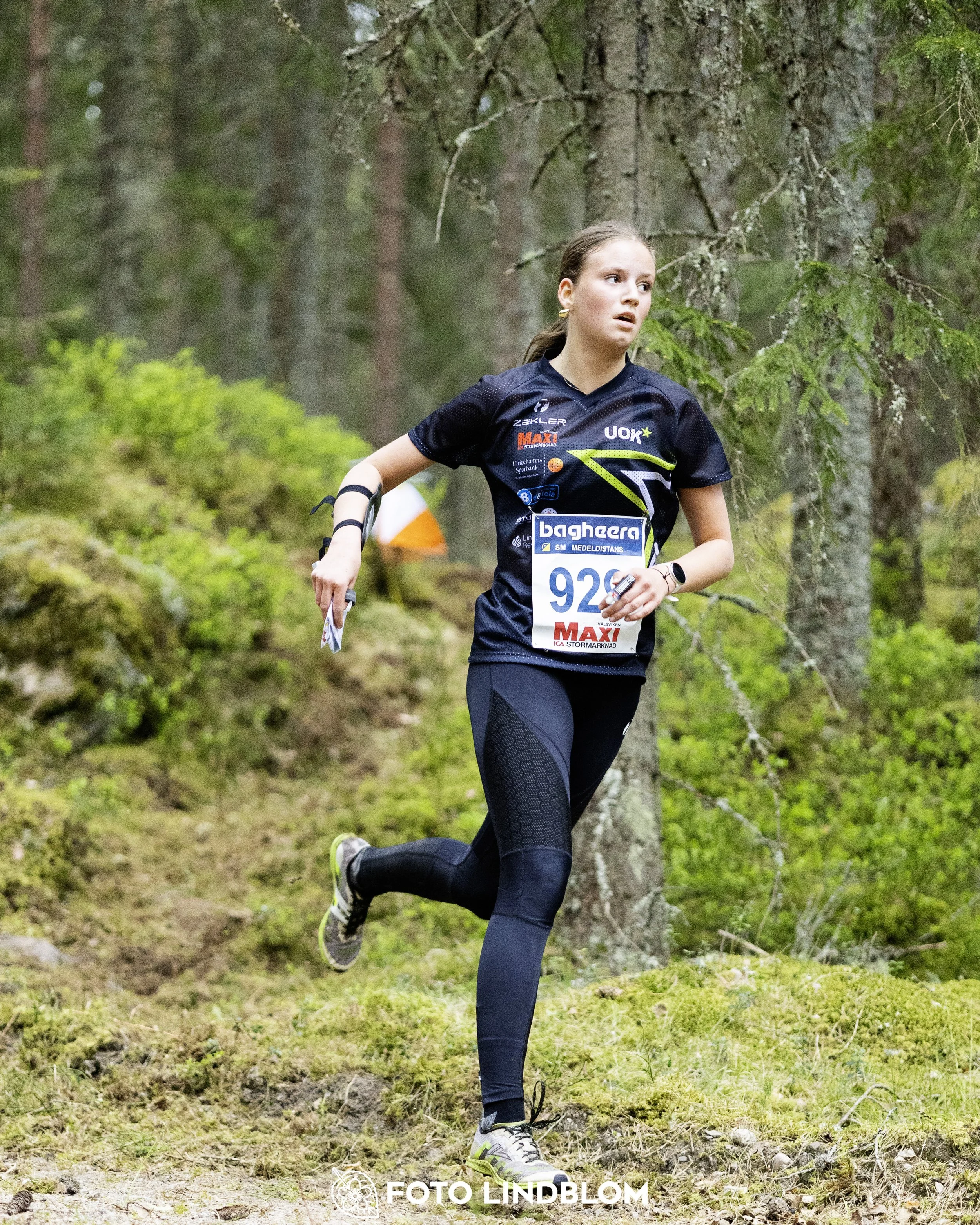 A picture from the Swedish national championship in middle distance orienteering and Swedish league race